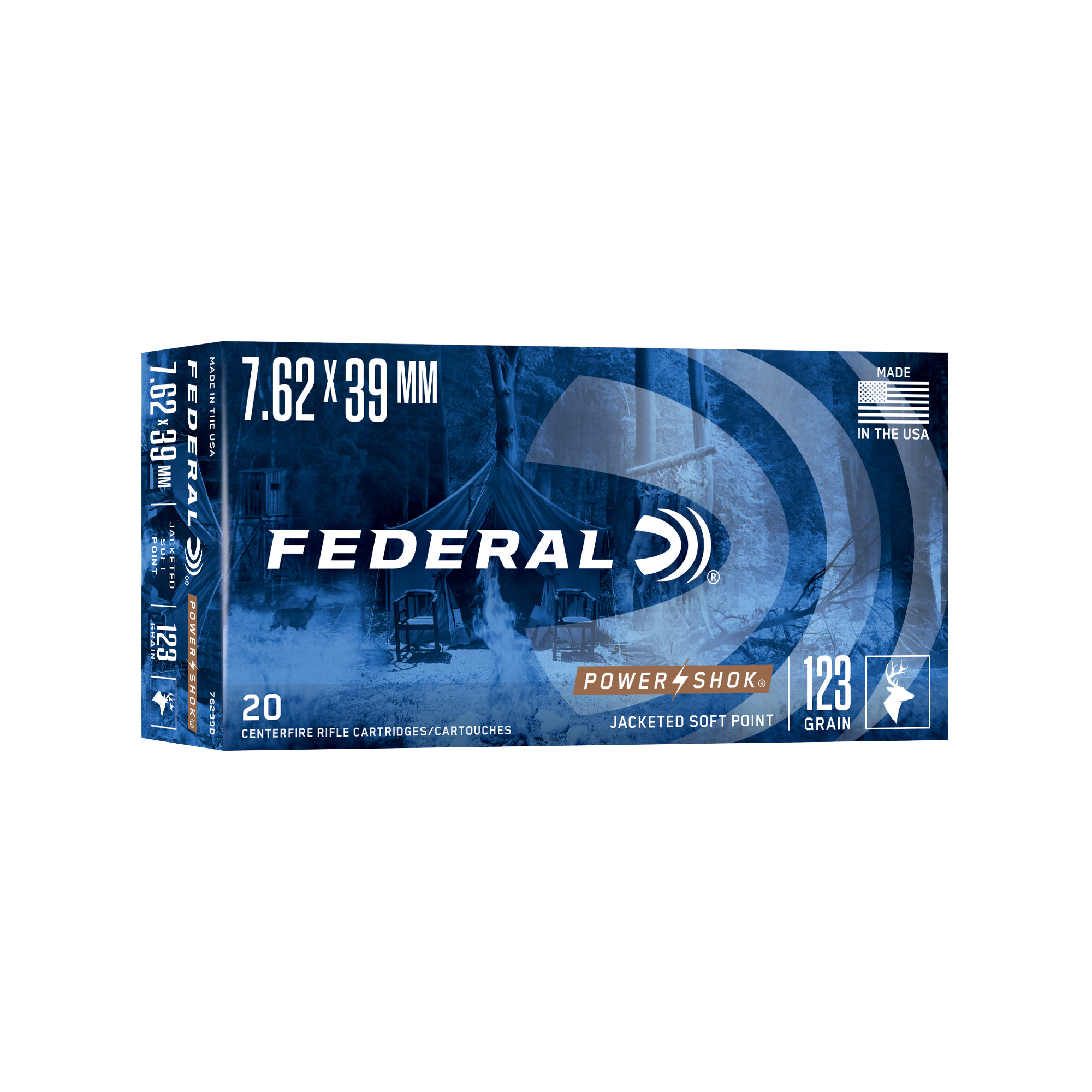Federal Power-Shok 762×39 123 Grain SP 20/200 bulk ammo product image