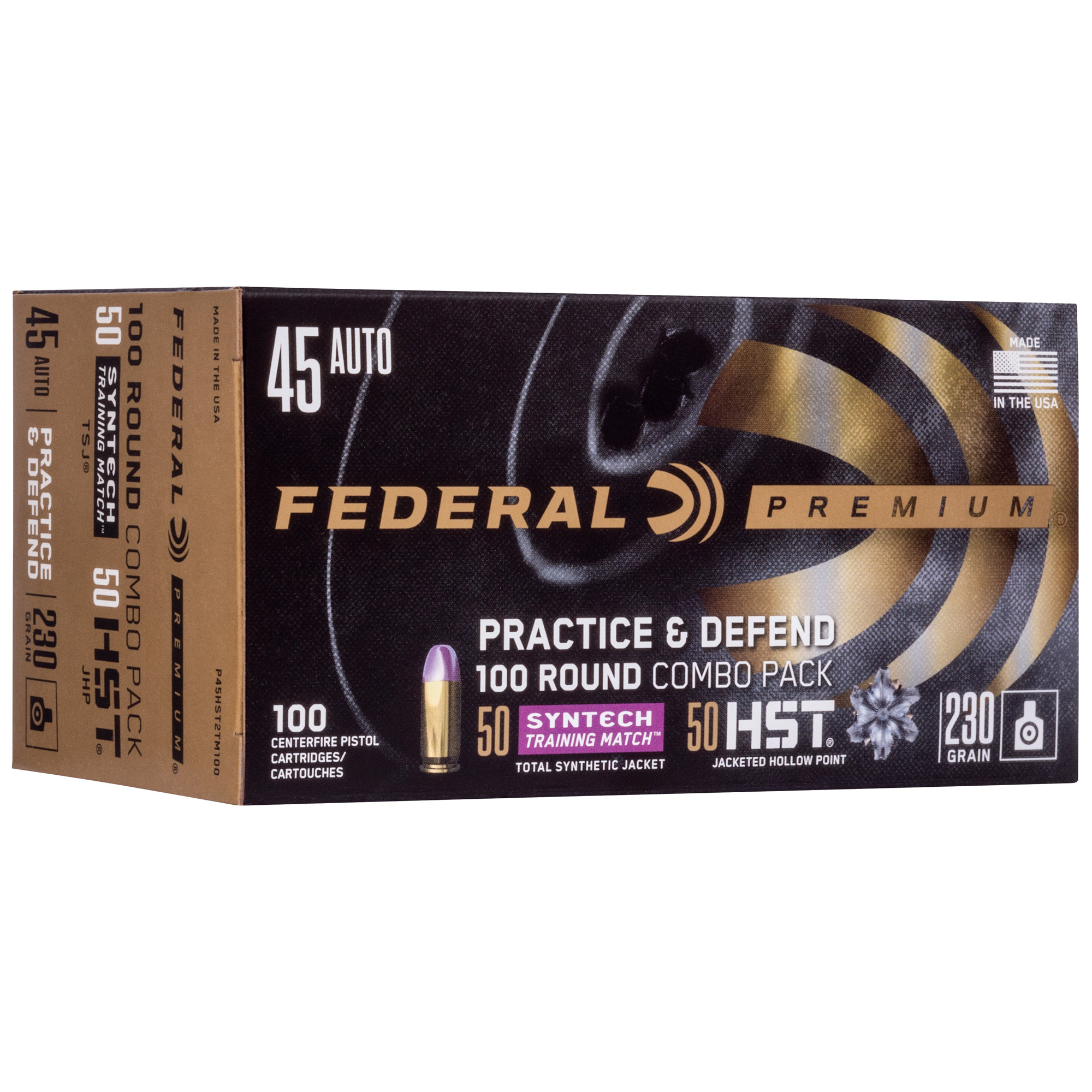 Federal Prctc & Dfnd 45 ACP Hst/syn 230 Grain bulk ammo product image