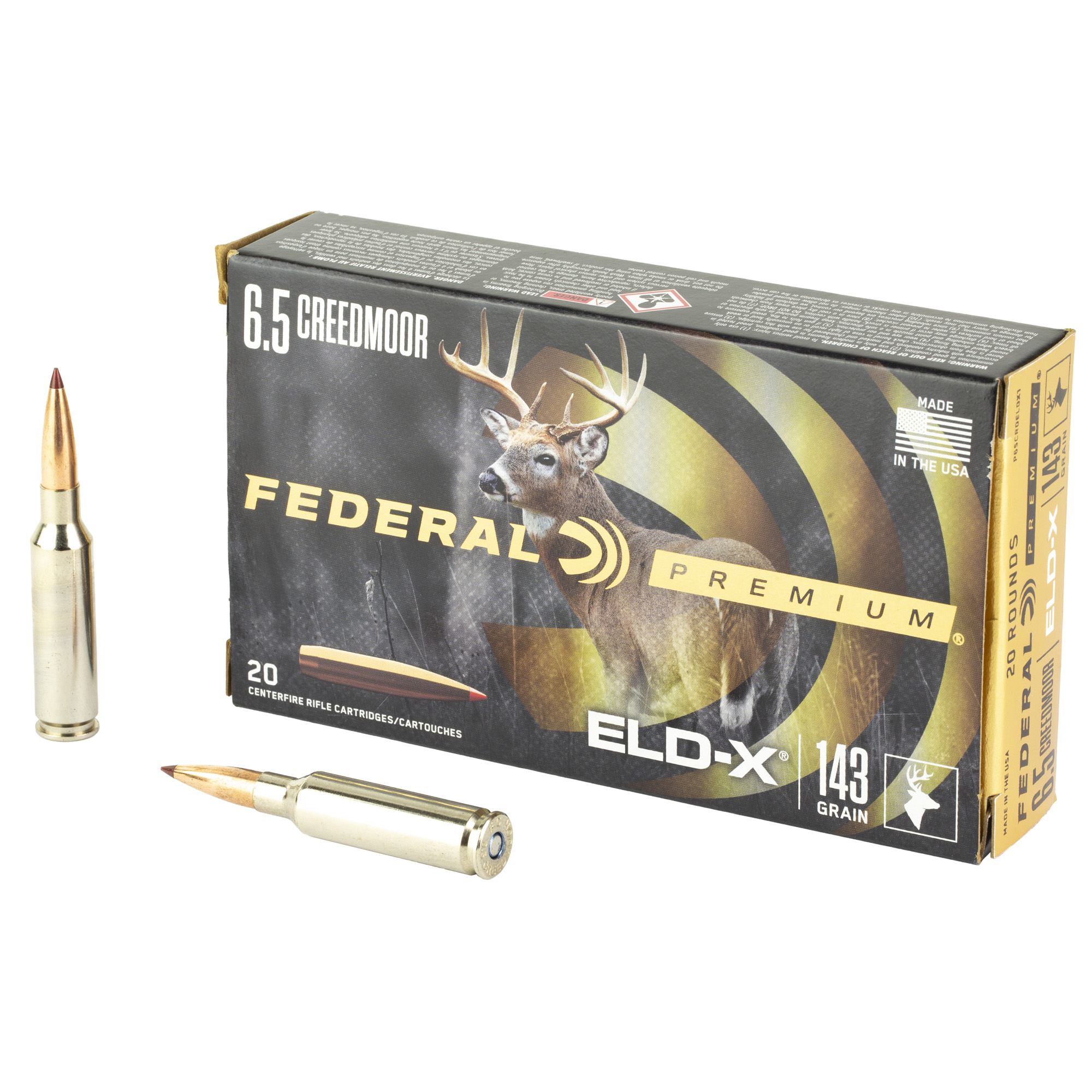 Federal Prem 6.5crd 143 Grain ELD-X 20/200 bulk ammo product image