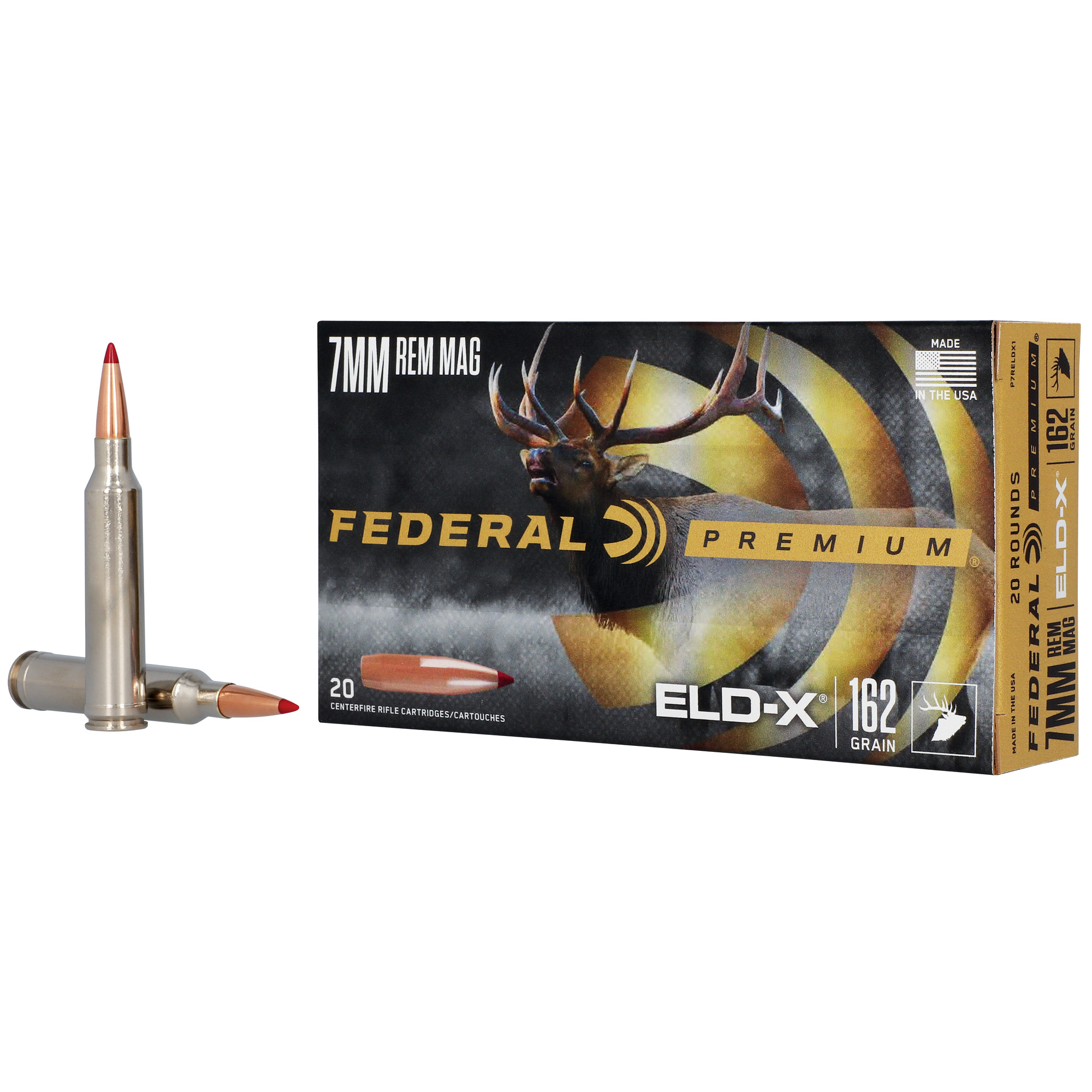 Federal Prem 7mm Mag 162 Grain Eldx 20/200 bulk ammo product image