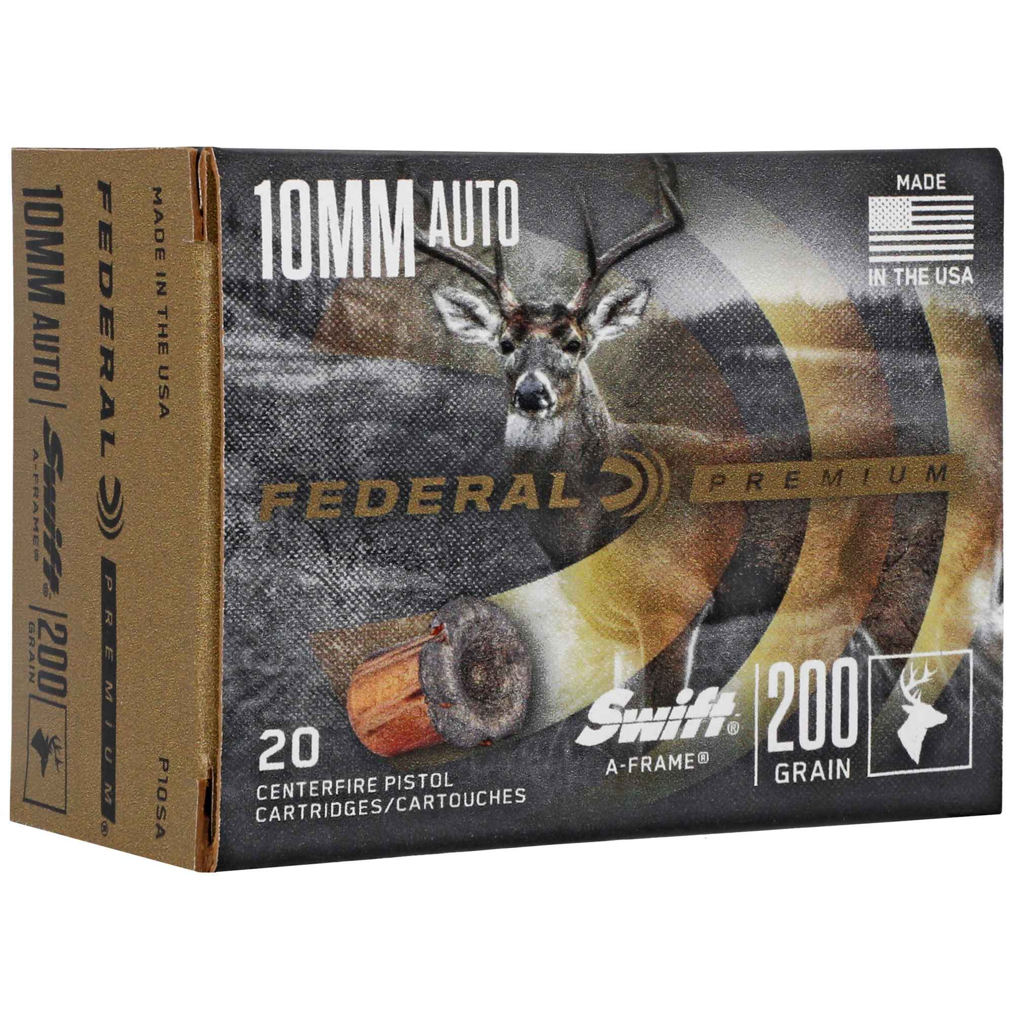 Federal Prm 10mm 200 Grain A-Frame 20/200 bulk ammo product image