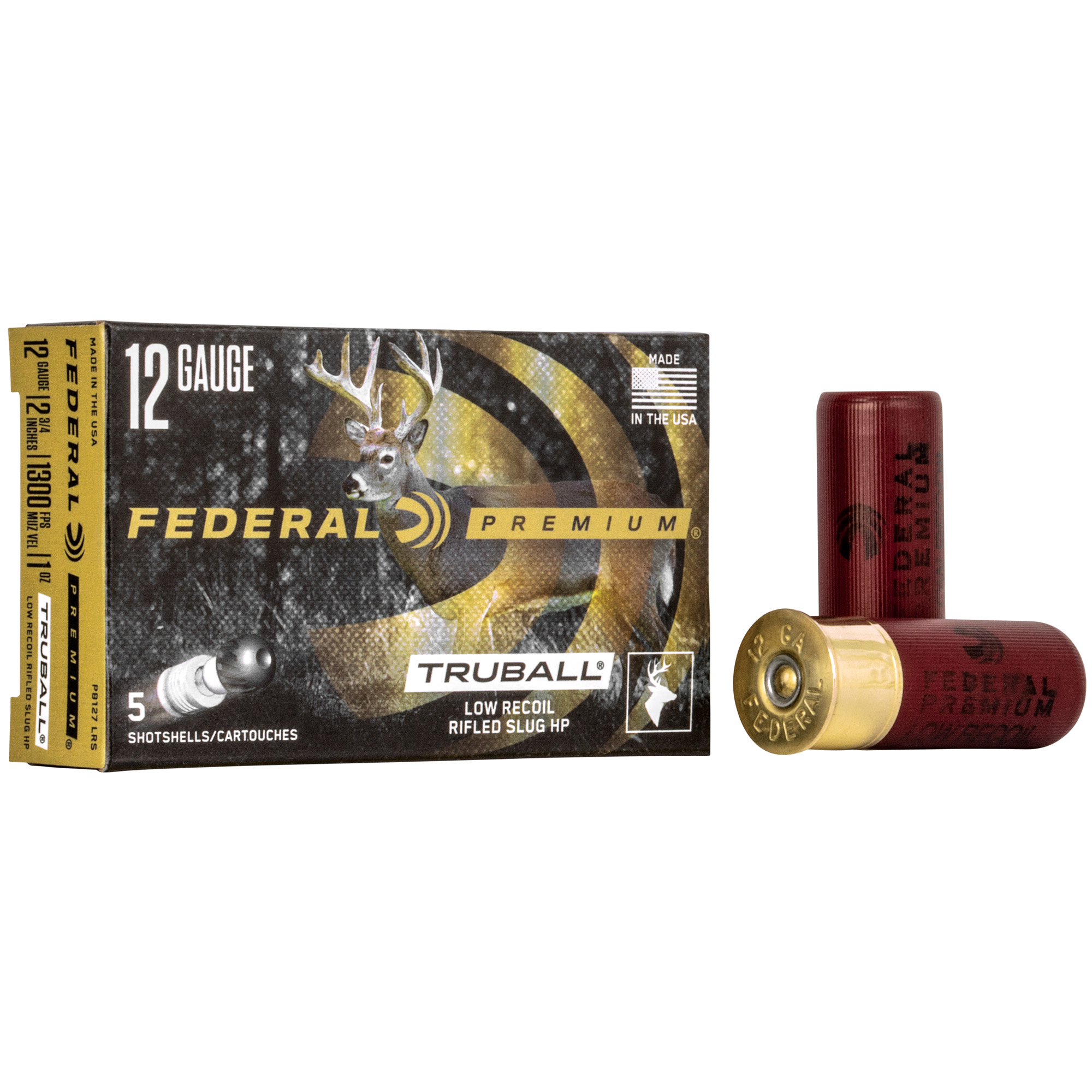 Federal Prm 12 Gauge 2.75″ Low Rcl Slg 5/250 bulk ammo product image