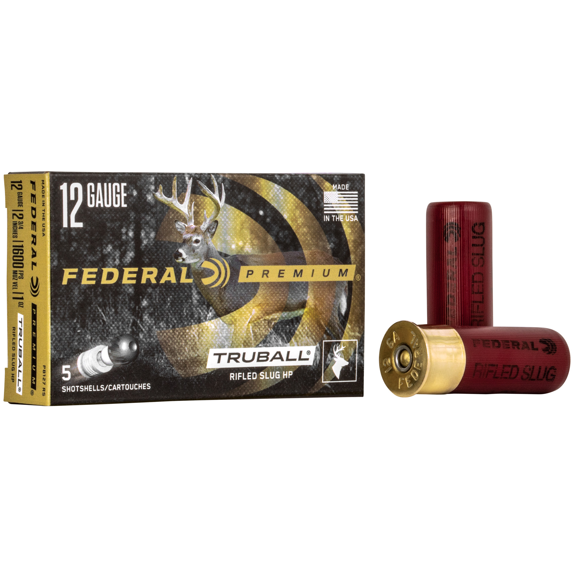 Federal Prm 12 Gauge 2.75″ Rifled Slug 5/250 bulk ammo product image