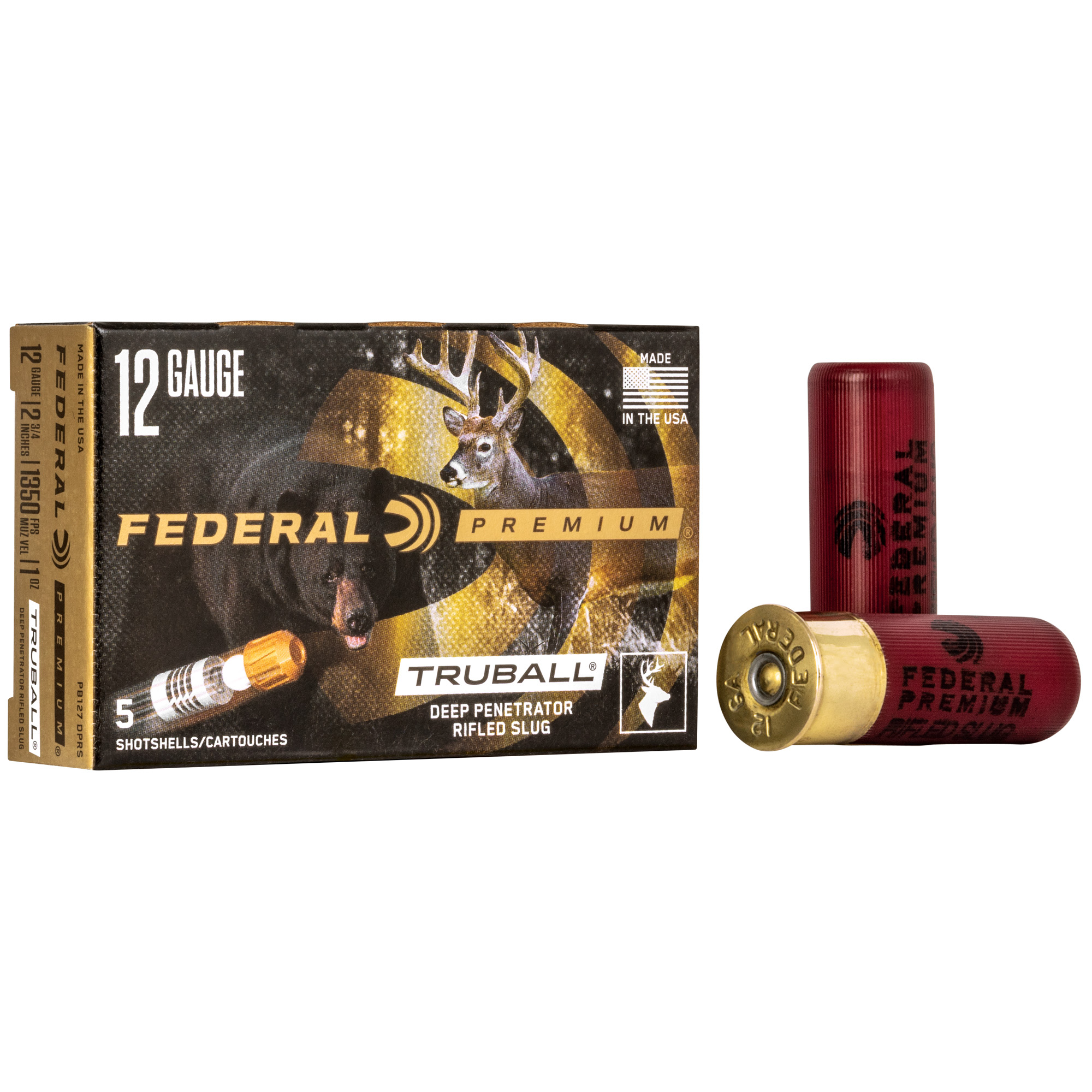 Federal Prm 12 Gauge 2.75″ Truball Slg 5/250 bulk ammo product image