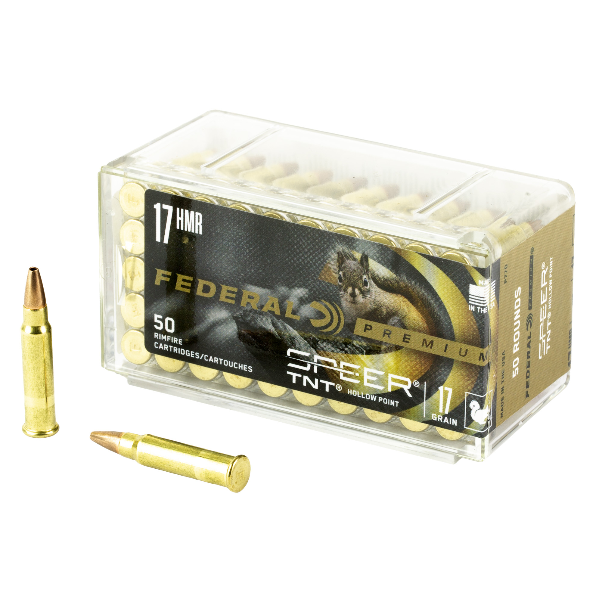 Federal Prm 17 HMR 17 Grain Speer Tnt 50/3000 bulk ammo product image
