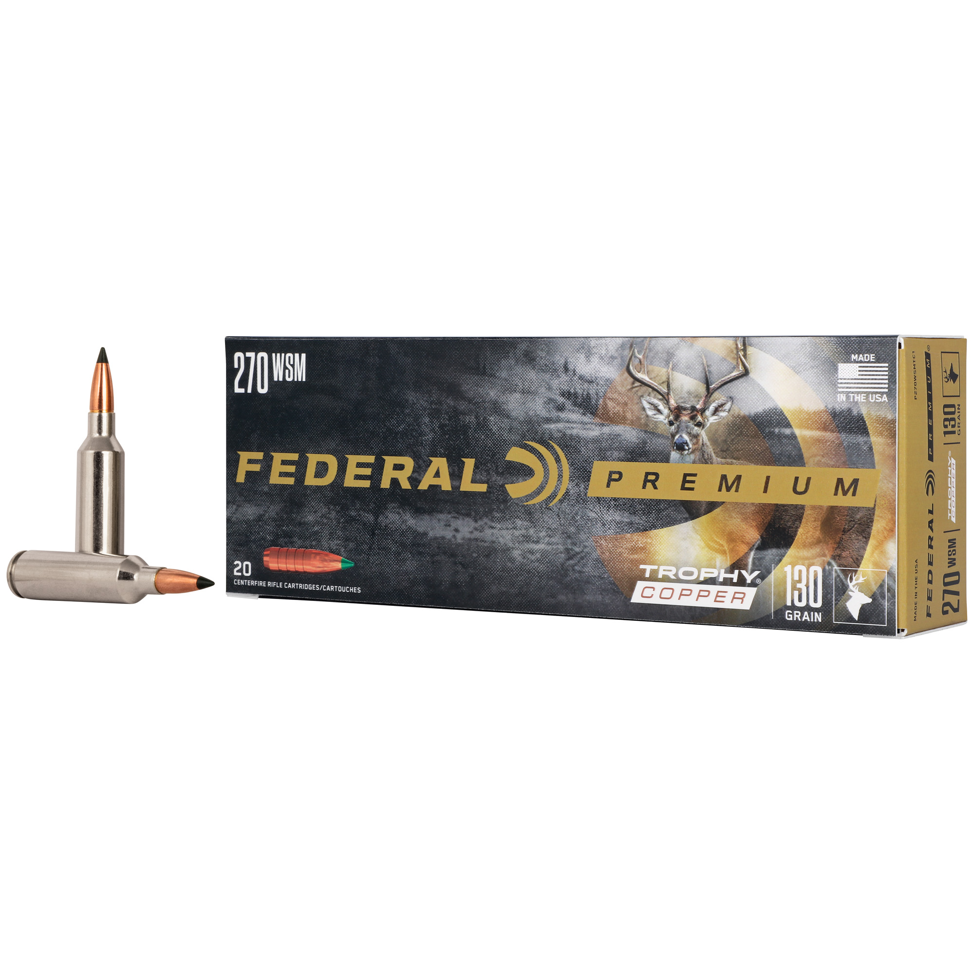 Federal Prm 270wsm 130 Grain Trphy C0pper bulk ammo product image