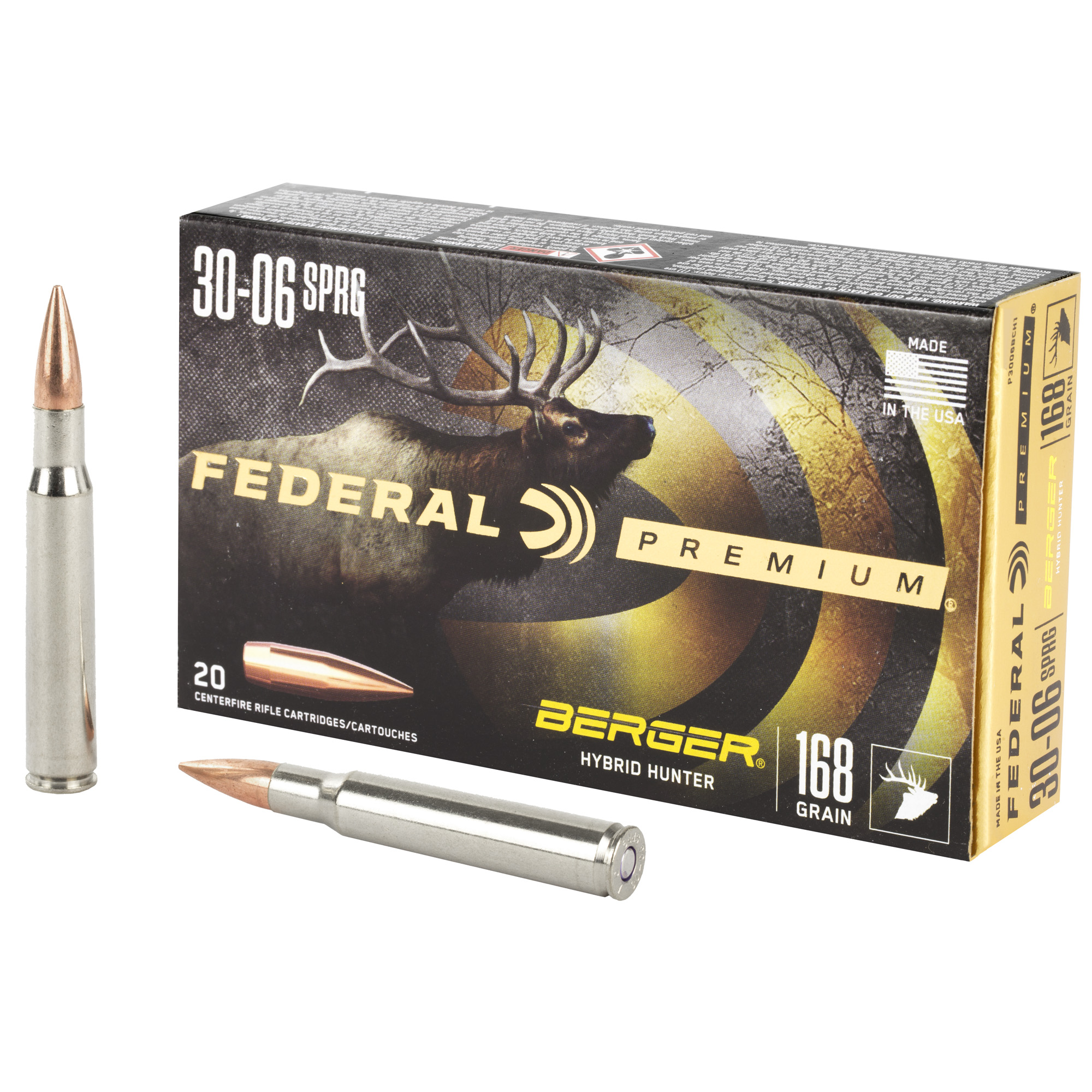 Federal Prm 3006 168 Grain Hyb Htr 20/200 bulk ammo product image