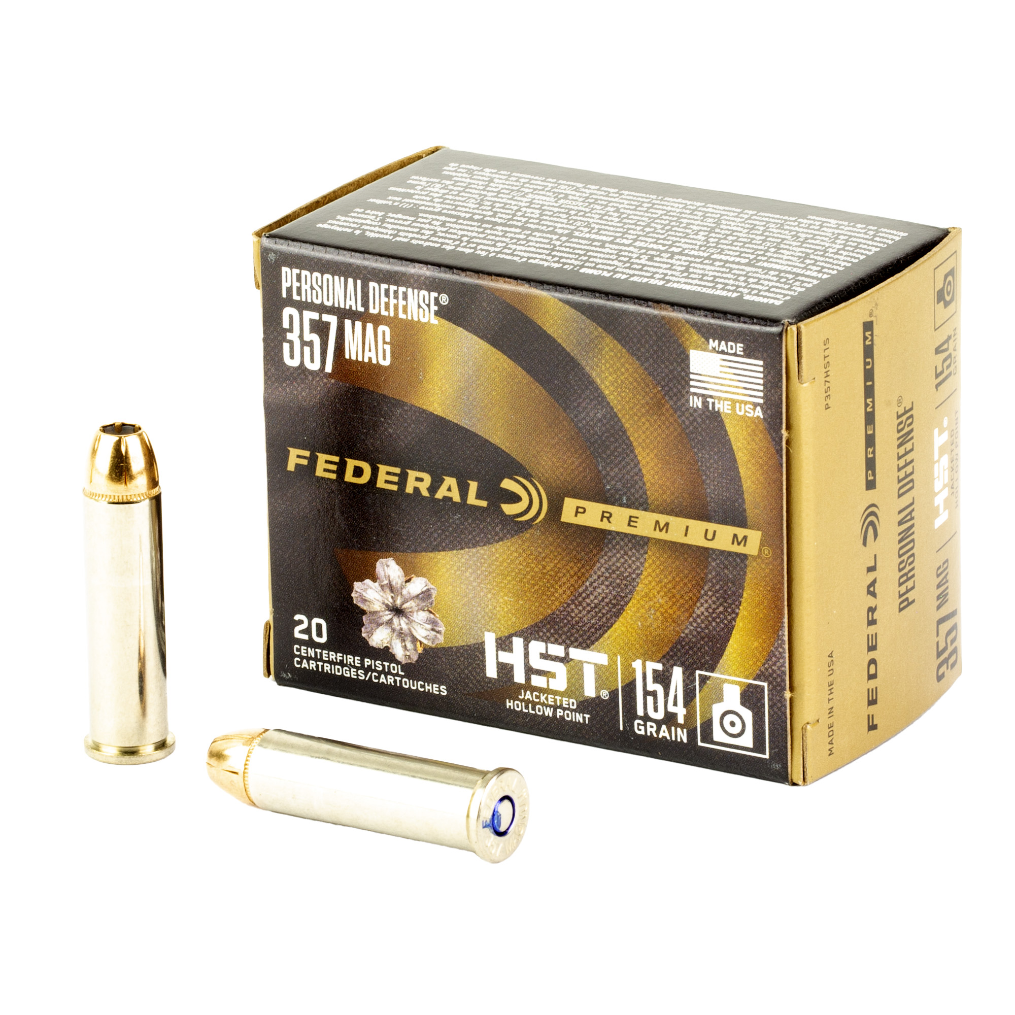 Federal Prm 357mag 154 Grain HST JHP 20/200 bulk ammo product image