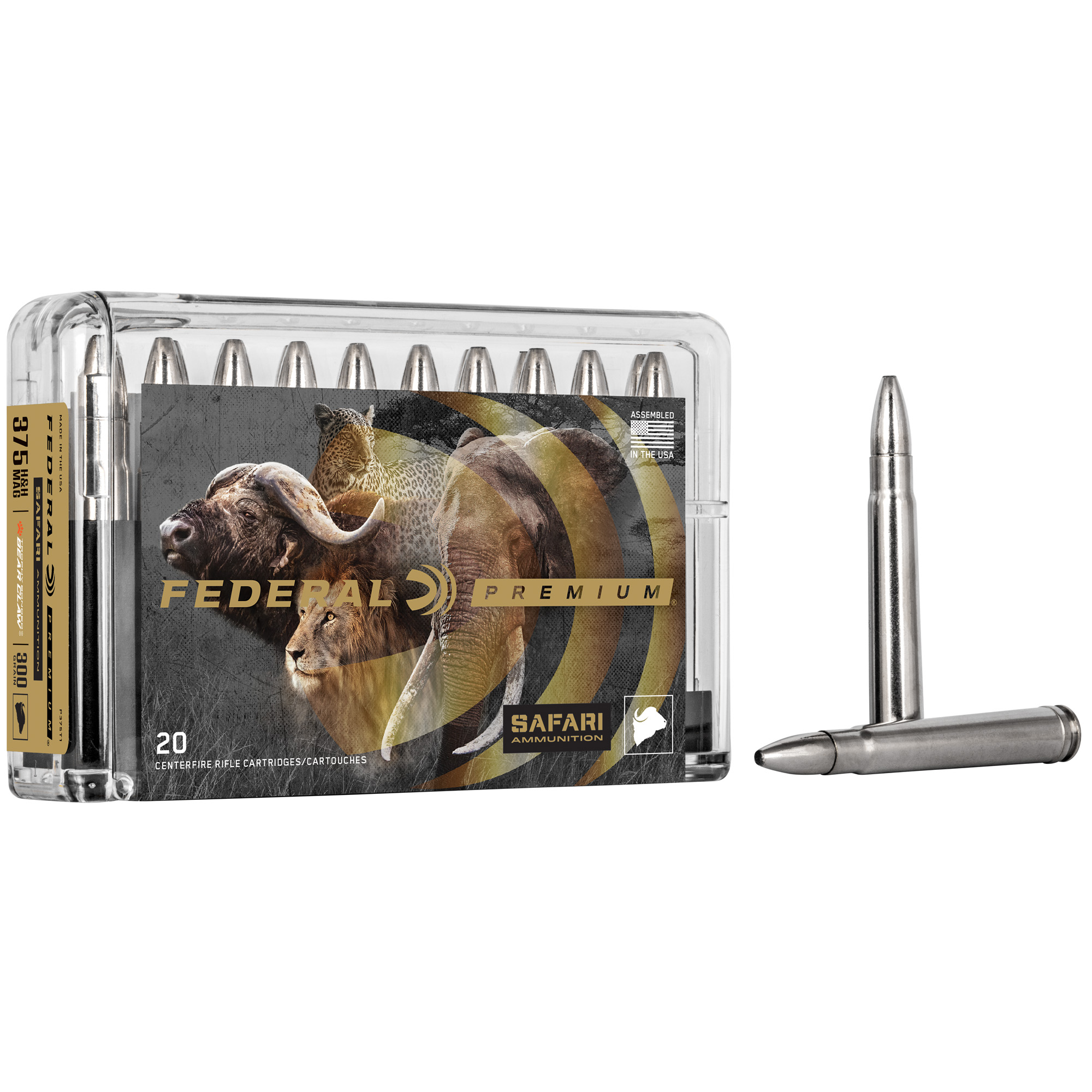 Federal Prm 375h&h 300 Grain Trophy 20/200 bulk ammo product image