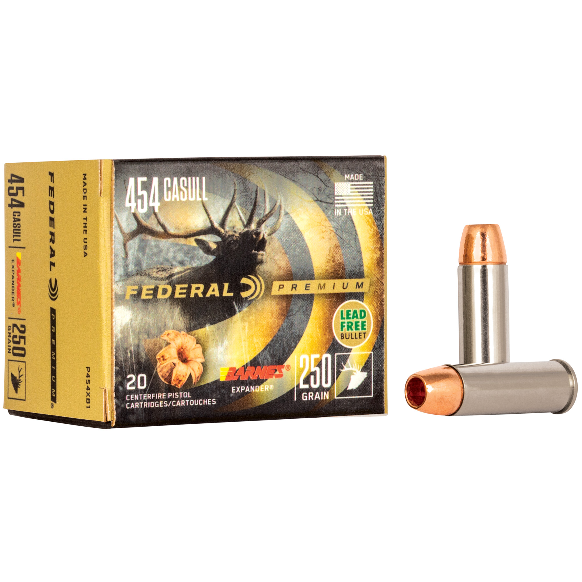 Federal Prm 454cas 250 Grain Brns Exp 20/200 bulk ammo product image