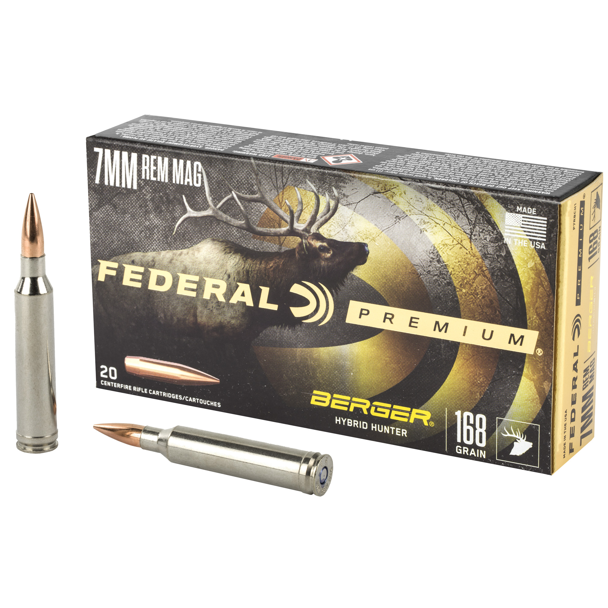 Federal Prm 7mm Mag 168 Grain Hyb Hr 20/200 bulk ammo product image