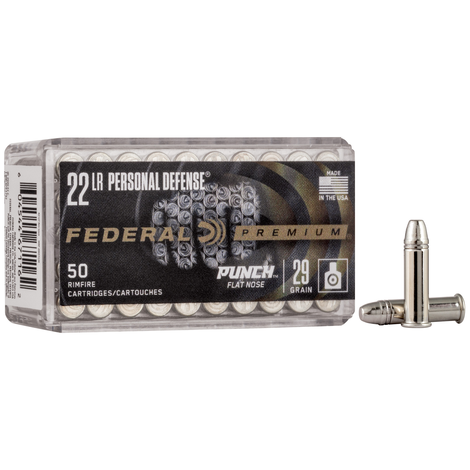 Federal Prm Punch 22 LR 29 Grain FN 50/5000 bulk ammo product image