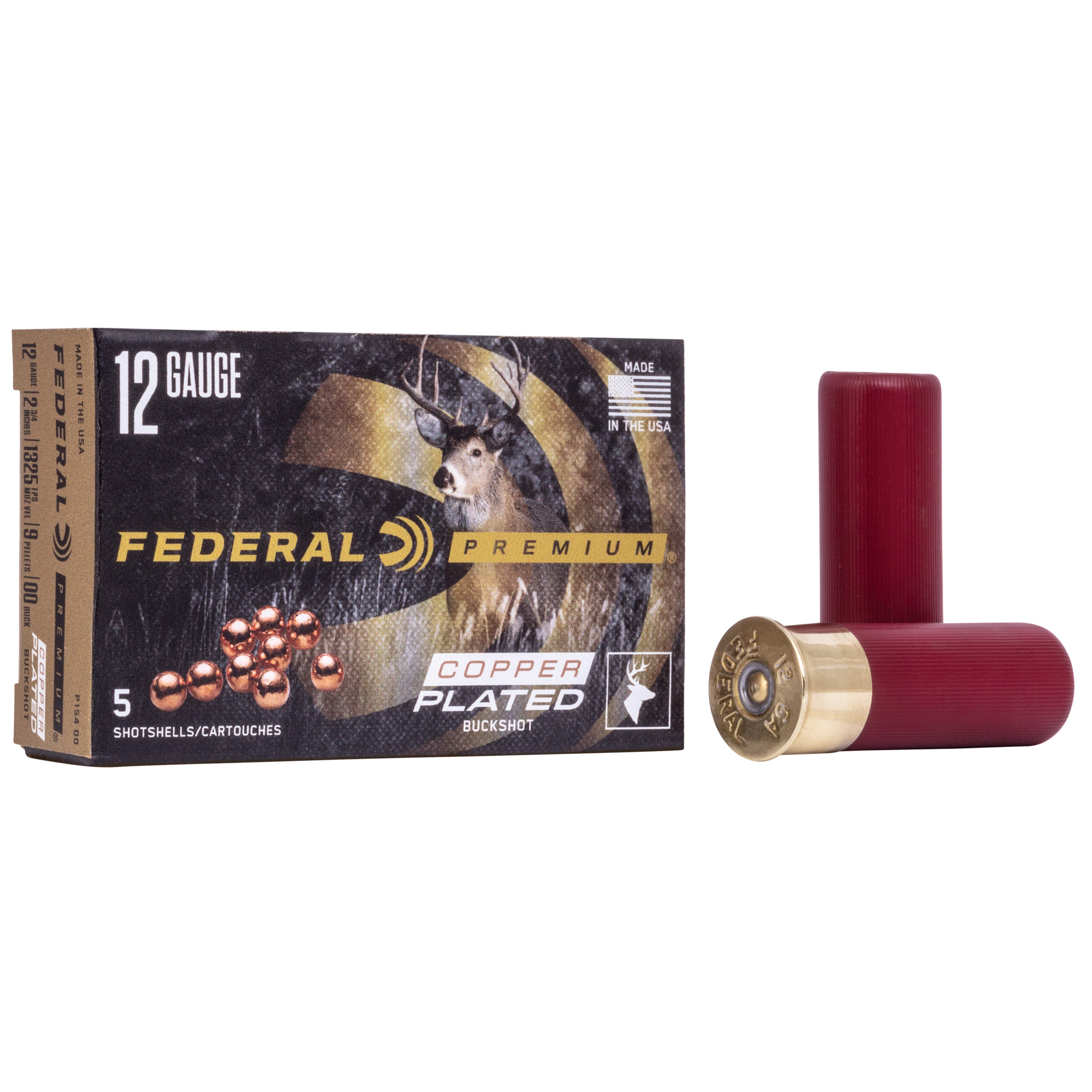 Federal Prm Vshok 12 Gauge 2.75″ 00 Bck 5/250 bulk ammo product image