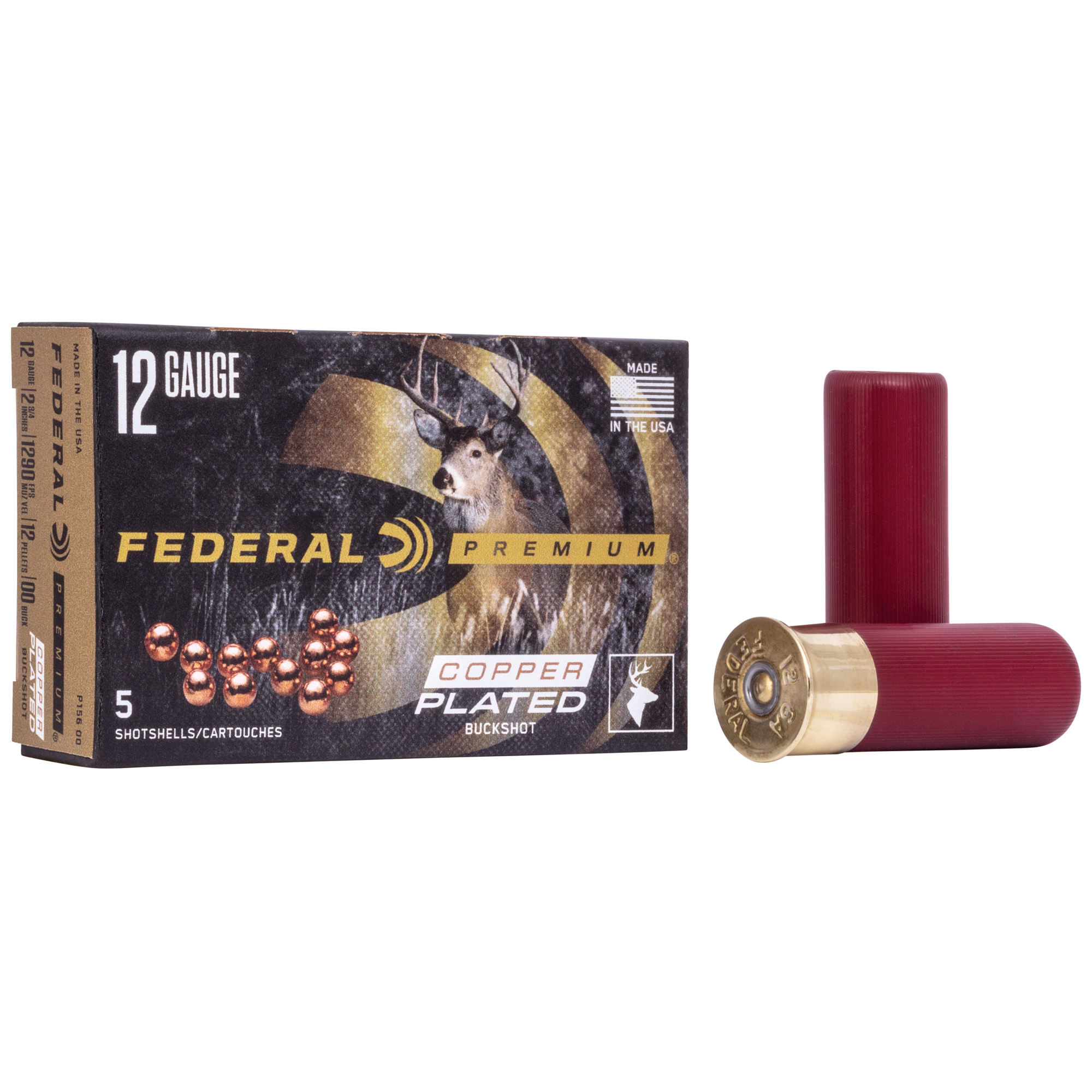 Federal Prm Vshok 12 Gauge 2.75″ 00 Bck 5/250 bulk ammo product image