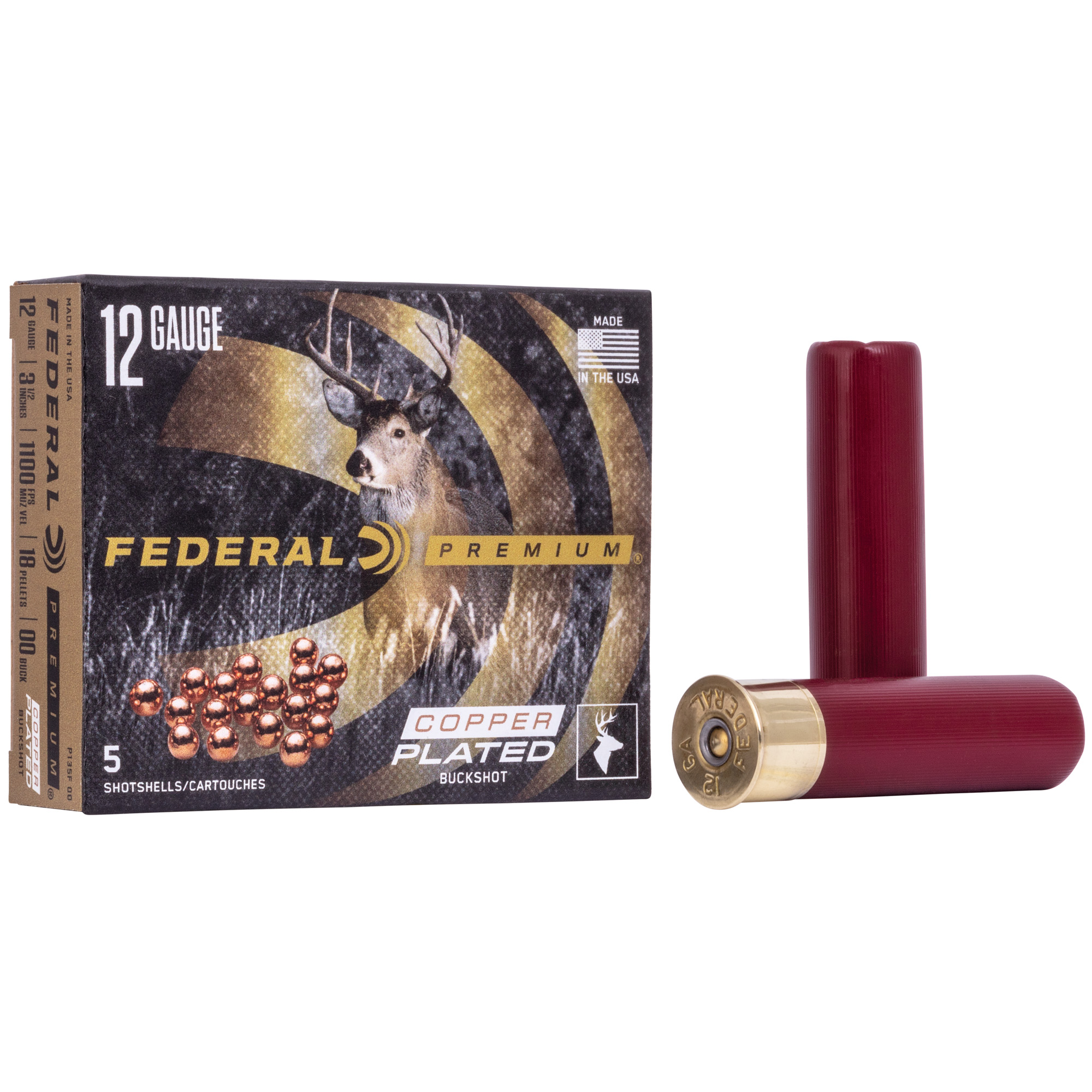 Federal Prm Vshok 12 Gauge 3.5″ 00 Bk 5/250 bulk ammo product image