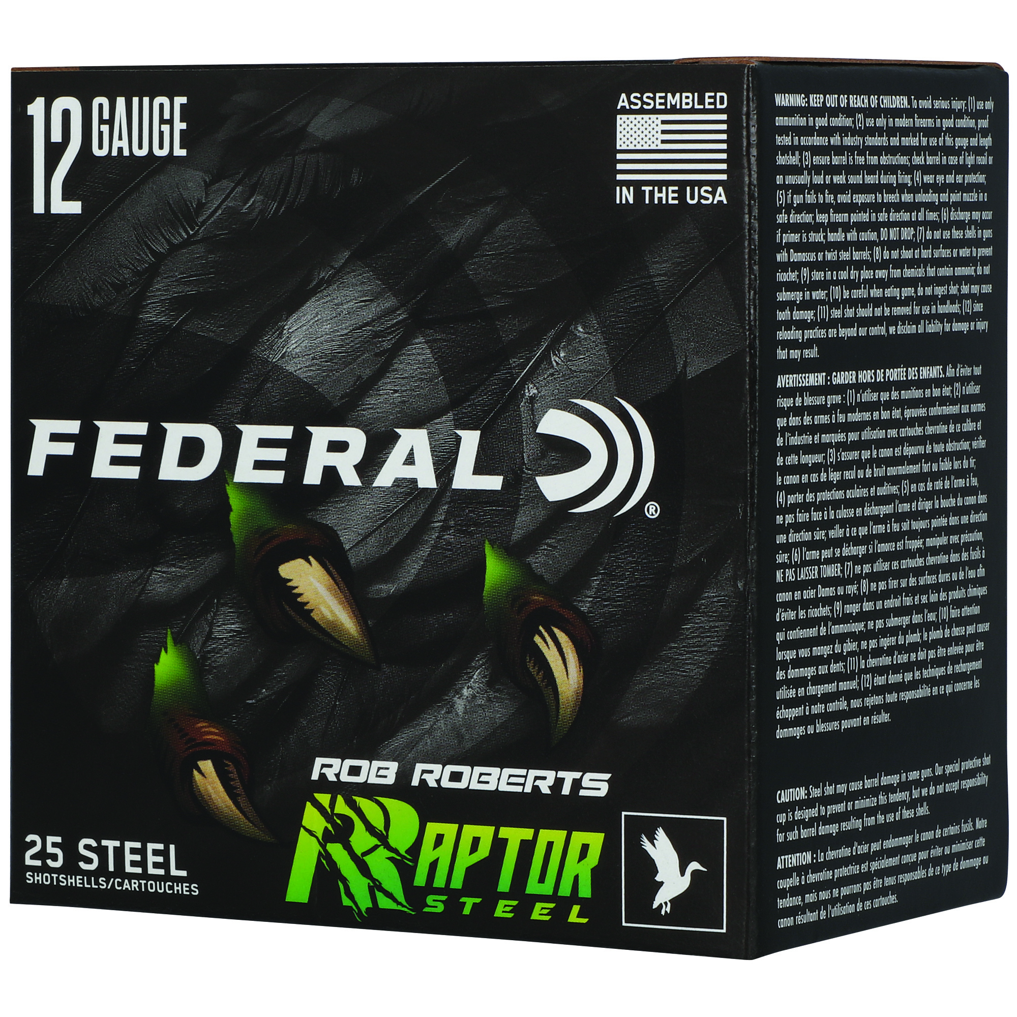 Federal Raptor Steel 12 Gauge 3″ 1.375 oz #3 bulk ammo product image