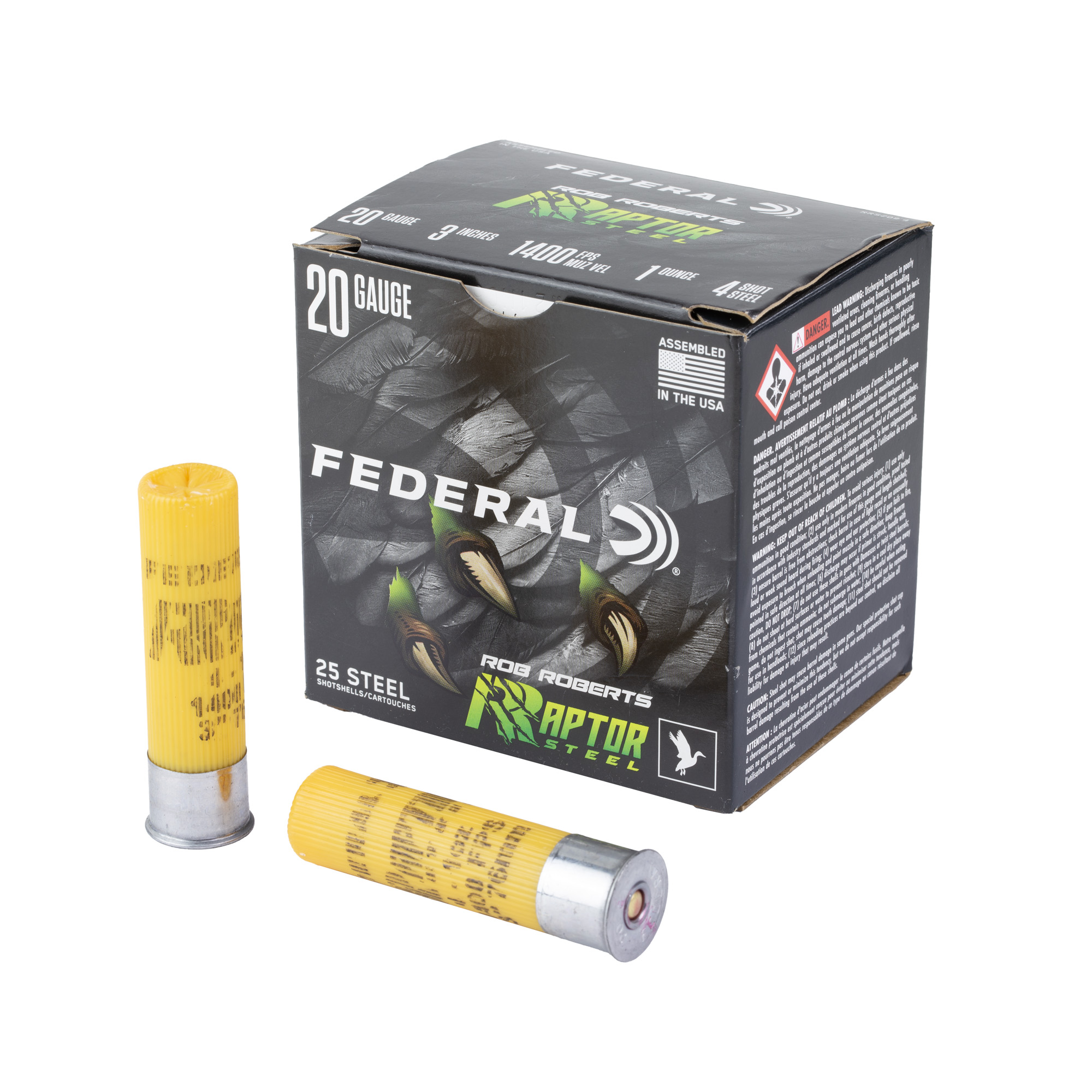 Federal Raptor Steel 20 Gauge 3″ 1 oz #4 25 bulk ammo product image