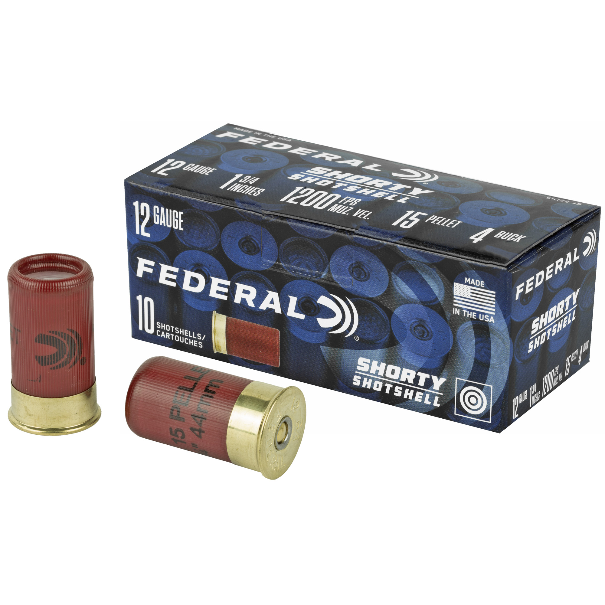 Federal Shrty Ss 12 Gauge 1.75″ 4bck 10/100 bulk ammo product image