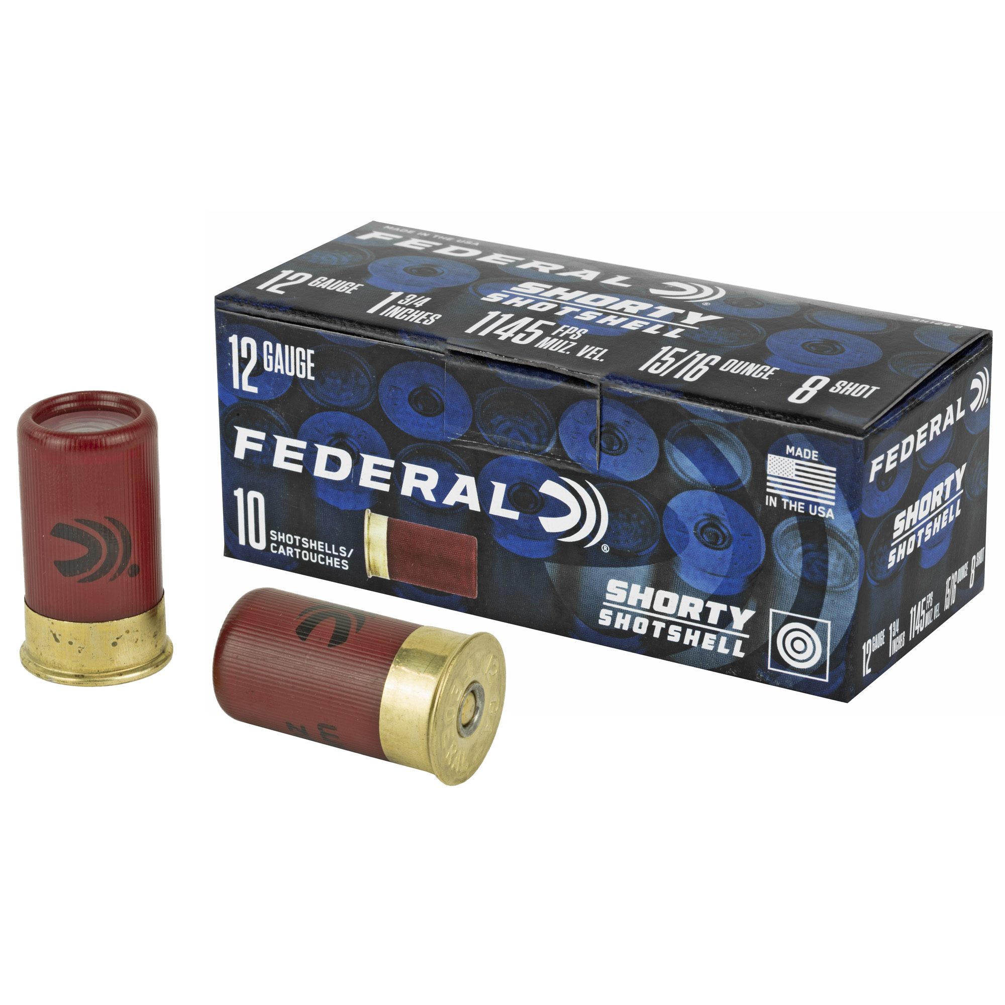 Federal Shrty Ss 12 Gauge 1.75″ 8shot 10/100 bulk ammo product image