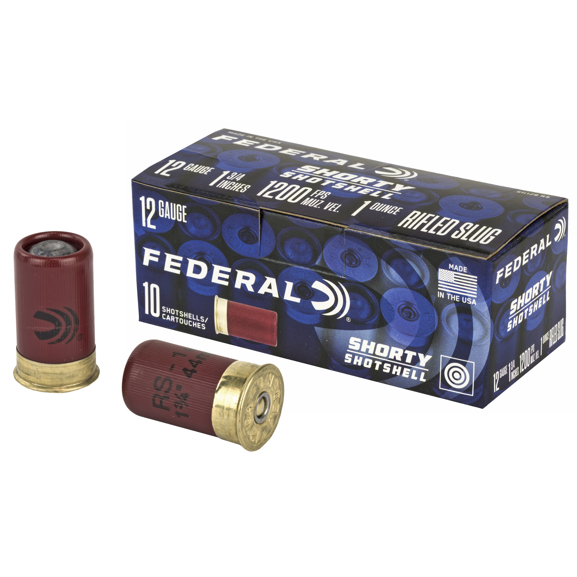 Federal Shrty Ss 12 Gauge 1.75″ Rfld 10/100 bulk ammo product image