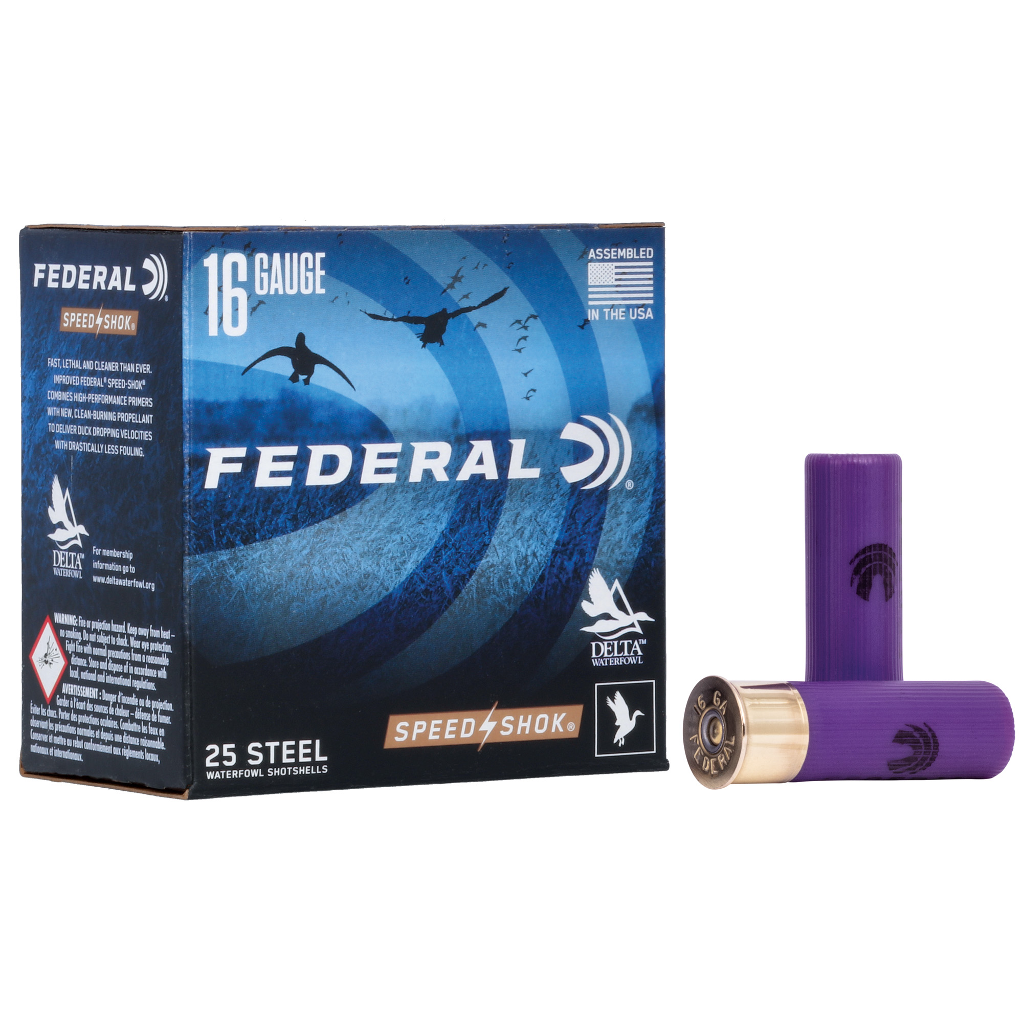 Federal Speed Shok 16 Gauge 2.75″ #4 25/250 bulk ammo product image