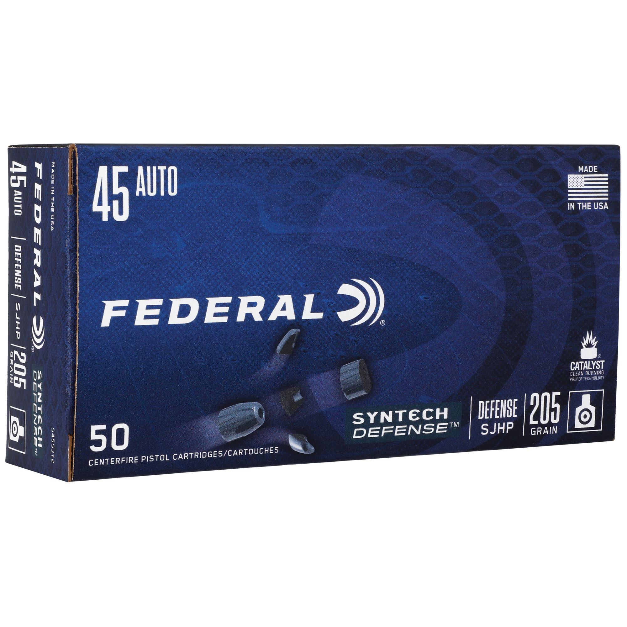 Federal Syn Def 45auto 205 Grain SJHP 50/500 bulk ammo product image