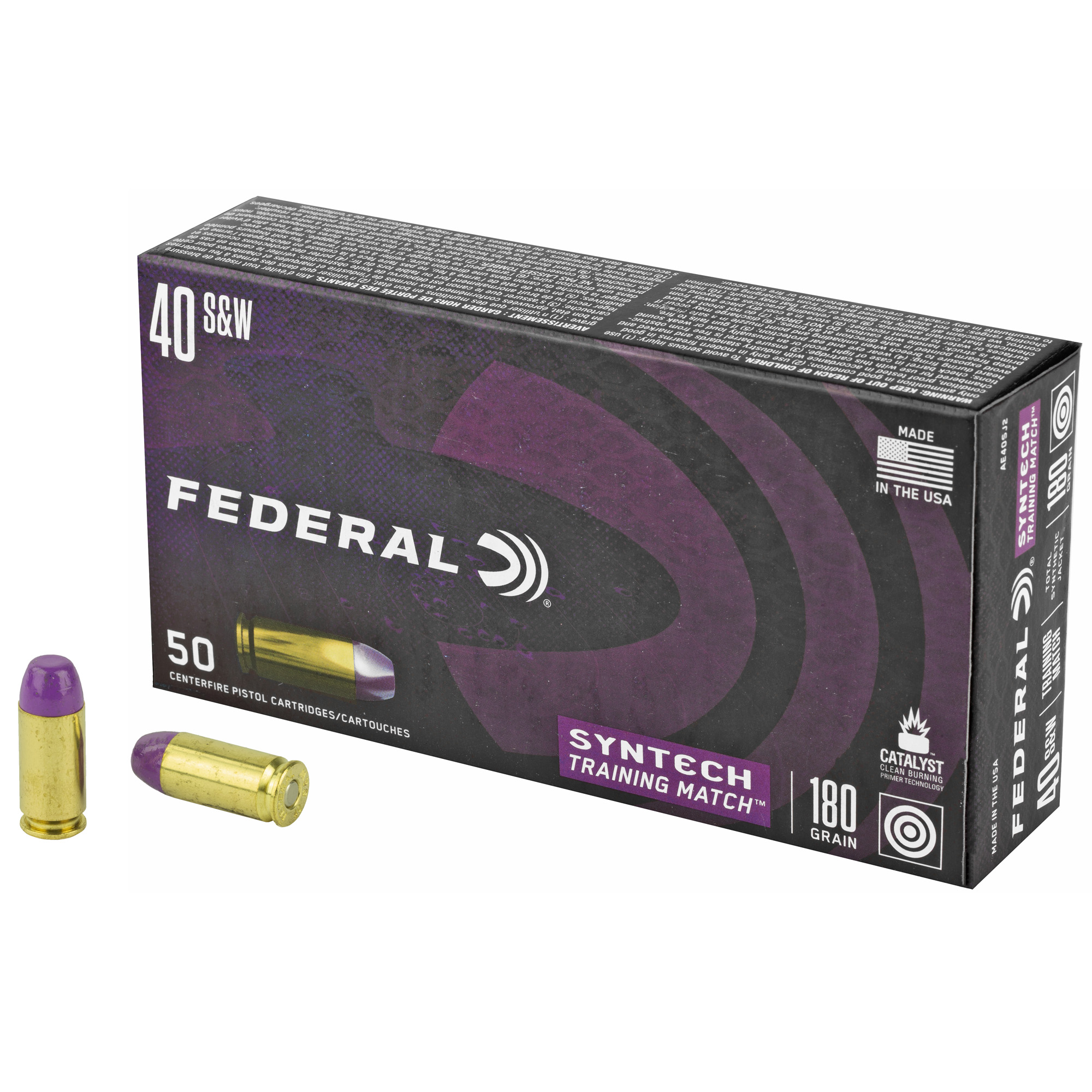 Federal Syntech 40sw 180 Grain Tsj 50/500 bulk ammo product image