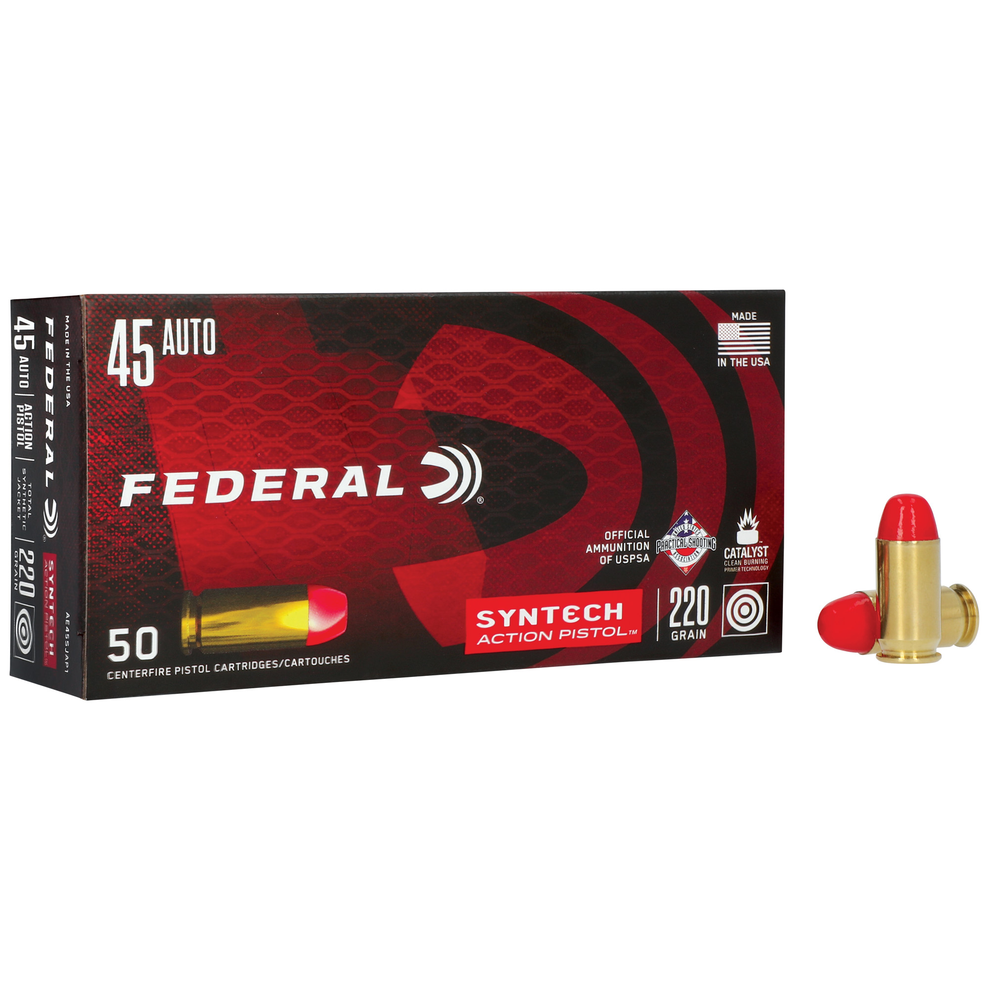 Federal Syntech 45 ACP 220 Grain Tsj 50/500 bulk ammo product image