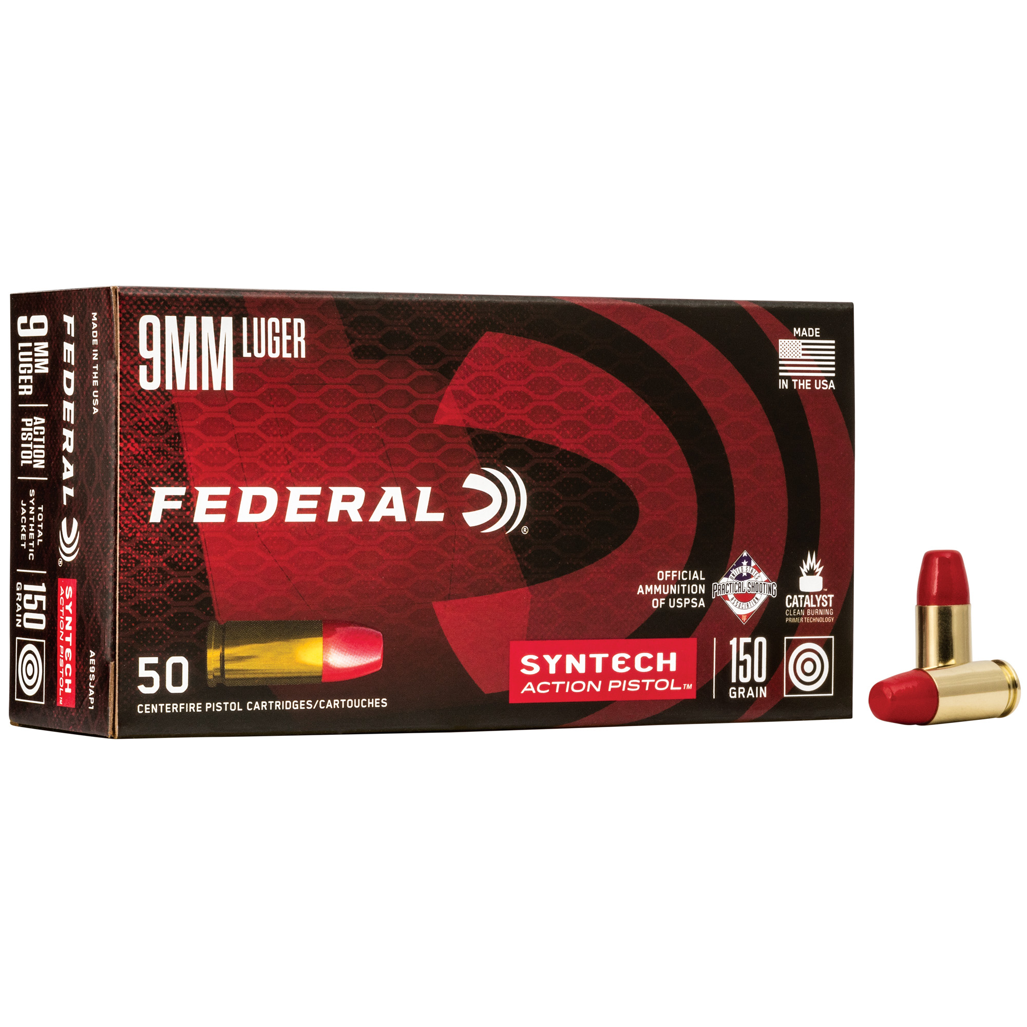 Federal Syntech 9mm 150 Grain Tsj 50/500 bulk ammo product image