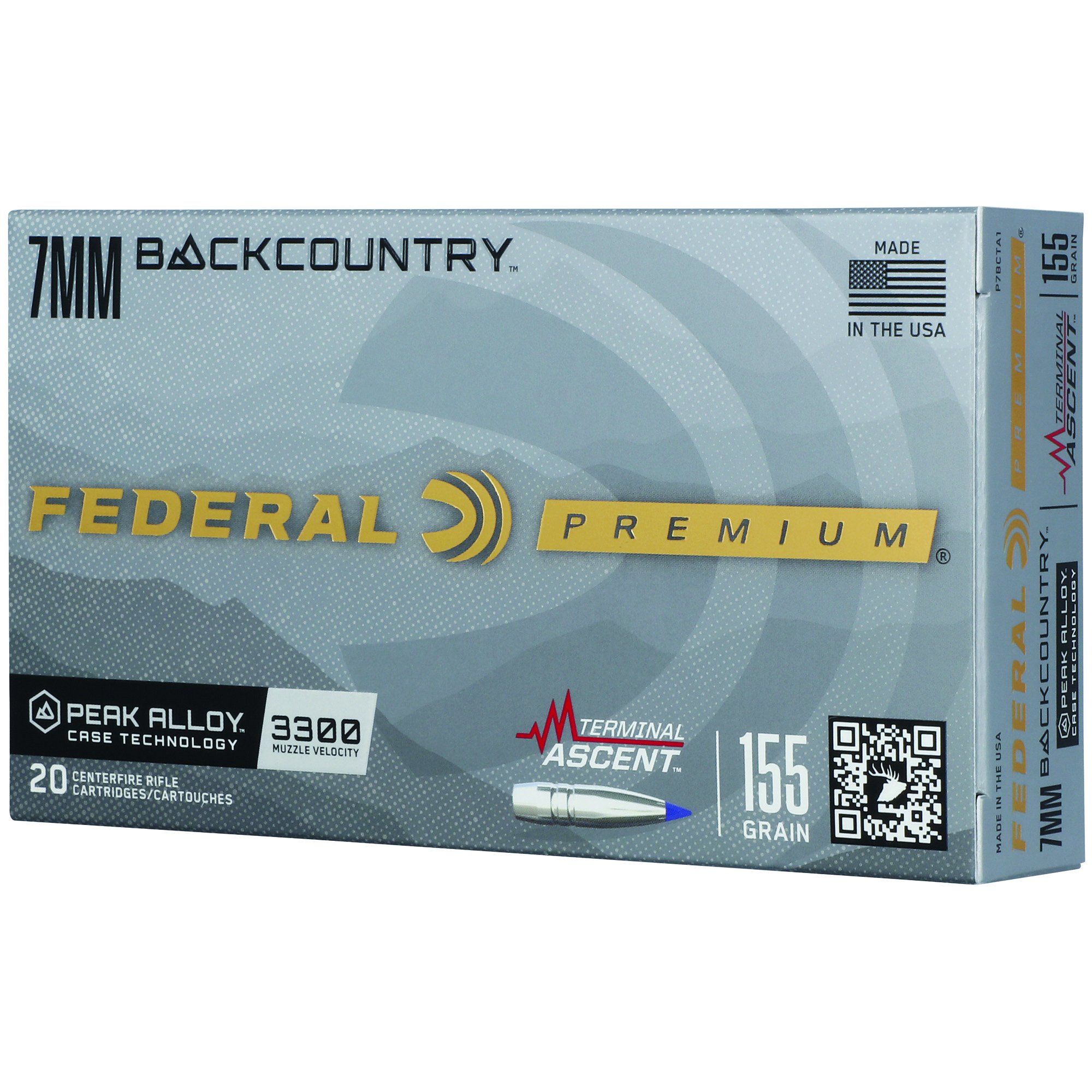 Federal Term Ascent 7mm Bc 155 Grain 20/200 bulk ammo product image