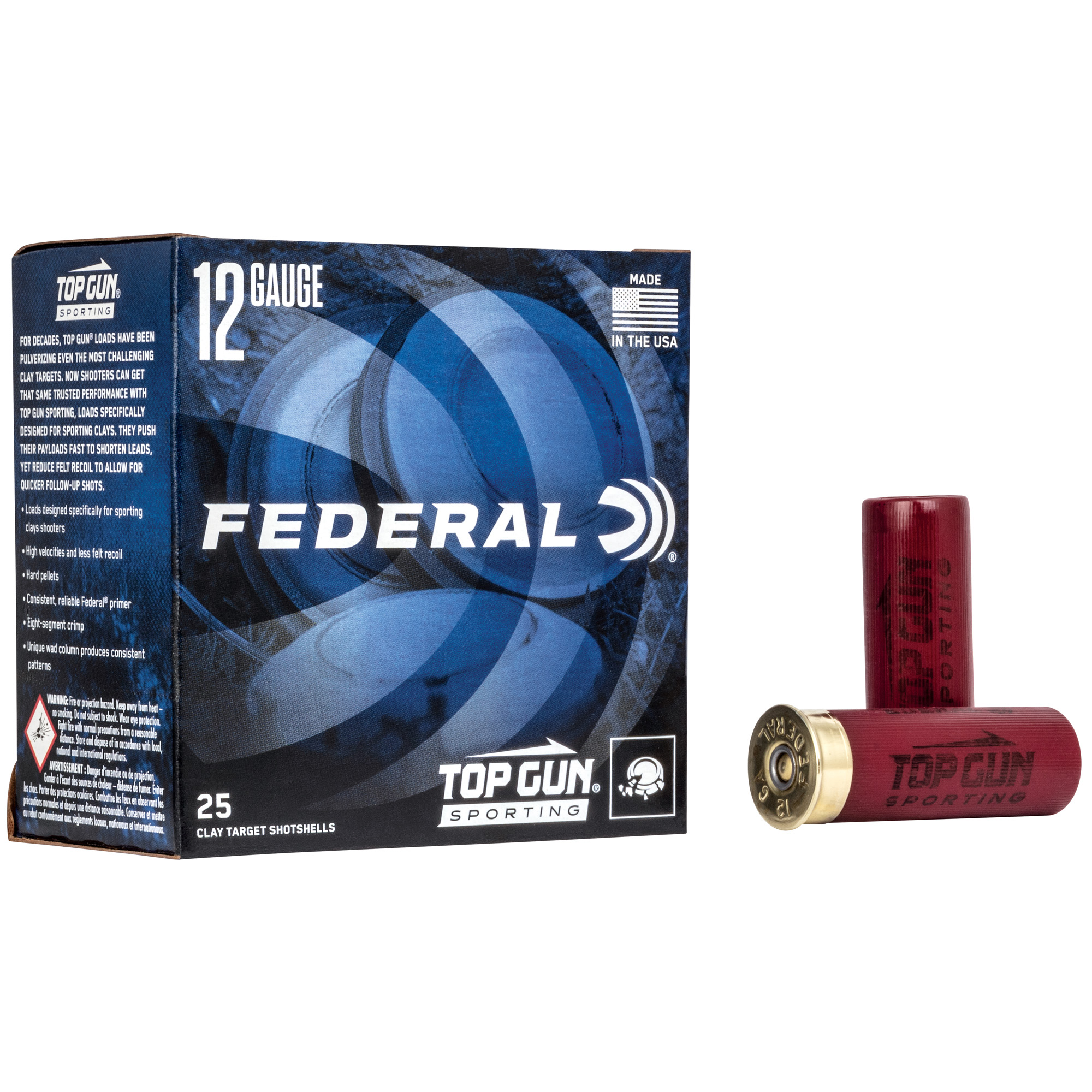 Federal Top Gun 12 Gauge 2.75″ #7.5 1 oz 25/ bulk ammo product image