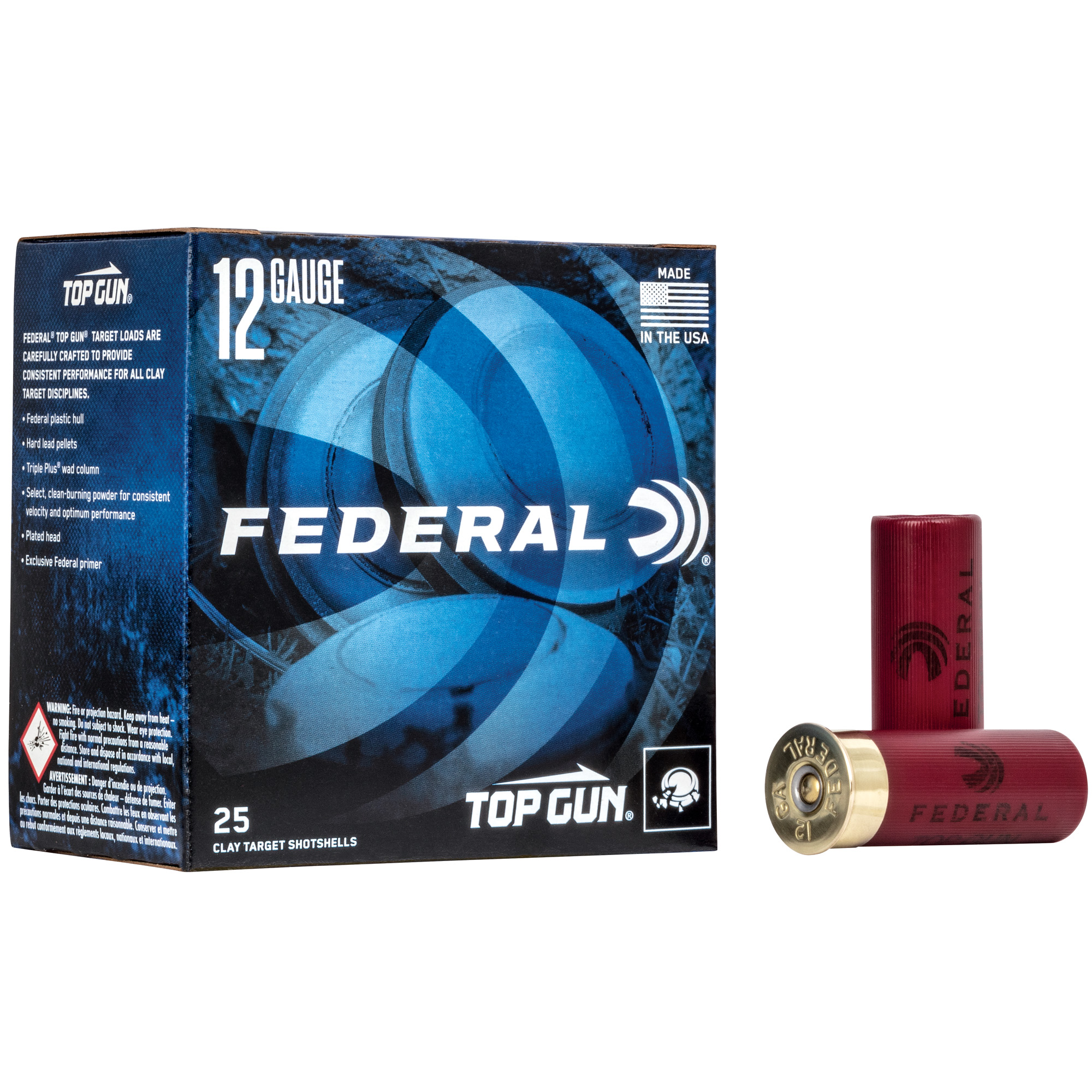 Federal Top Gun 12 Gauge 2.75″ #7.5 25/250 bulk ammo product image