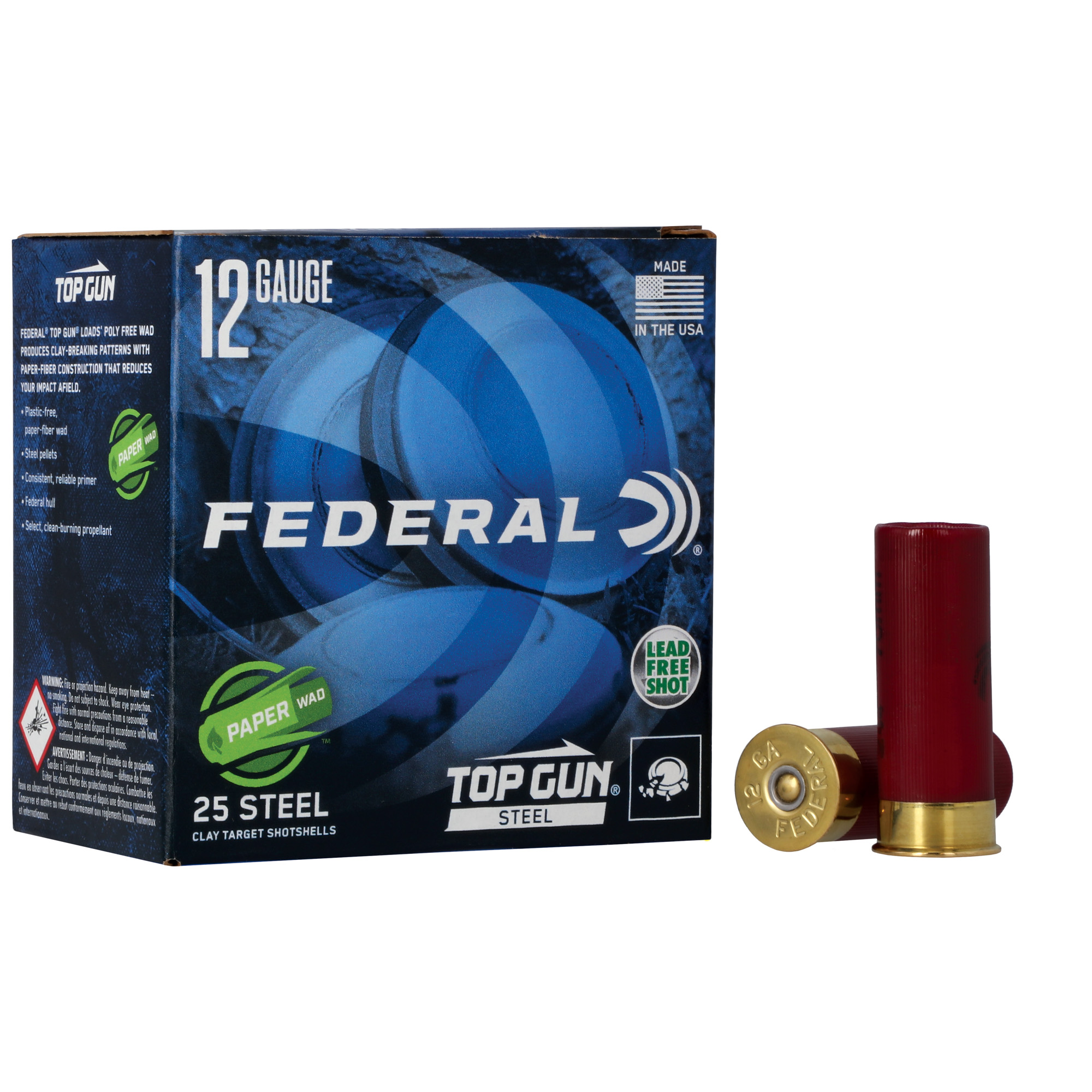 Federal Top Gun 12 Gauge 2.75″ #7.5 25/250 bulk ammo product image