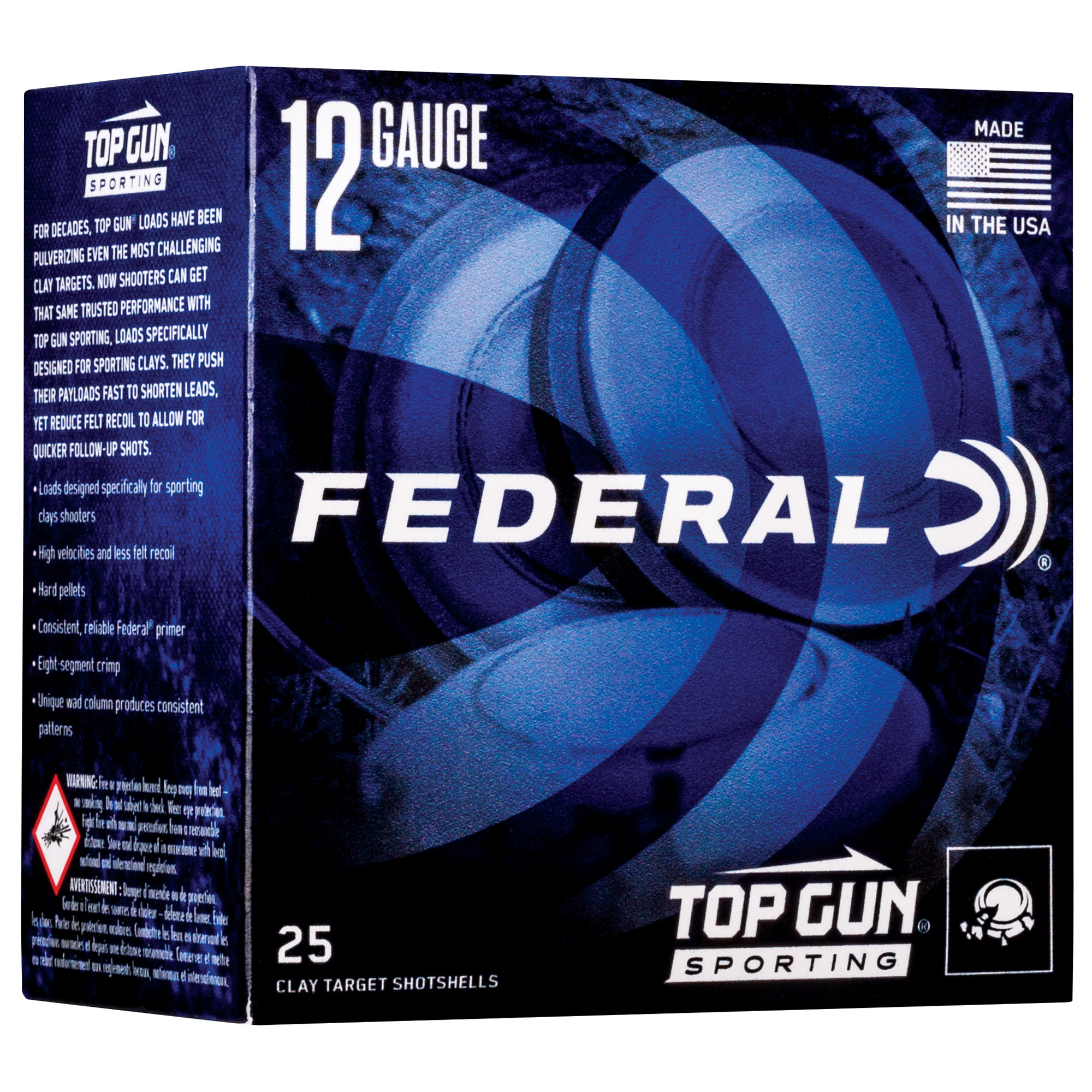 Federal Top Gun 12 Gauge 2.75″ #8 1 oz 25/ bulk ammo product image