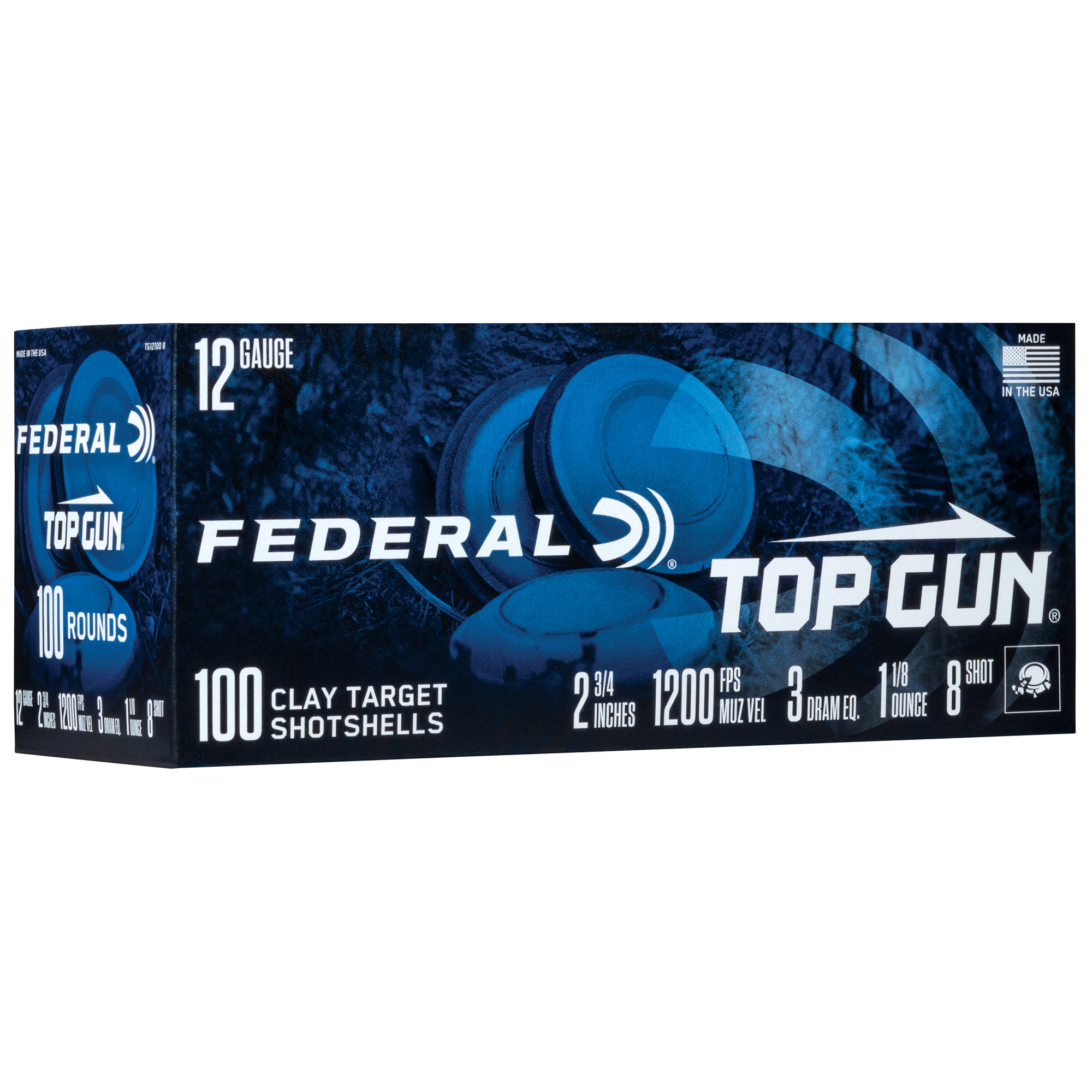 Federal Top Gun 12 Gauge 2.75″ #8 100/200 bulk ammo product image
