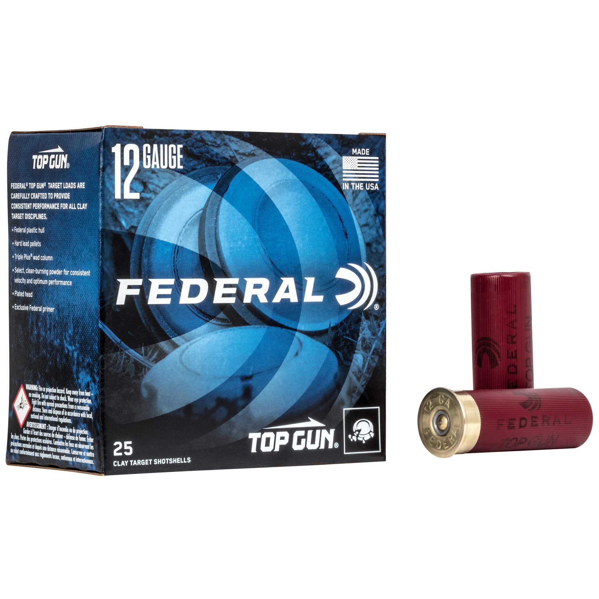 Federal Top Gun 12 Gauge 2.75″ #8 25/250 bulk ammo product image