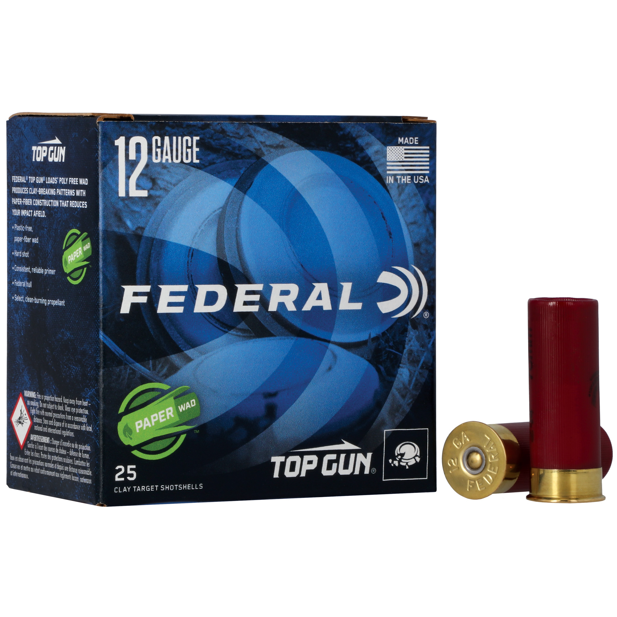 Federal Top Gun 12 Gauge 2.75″ #8 25/250 bulk ammo product image