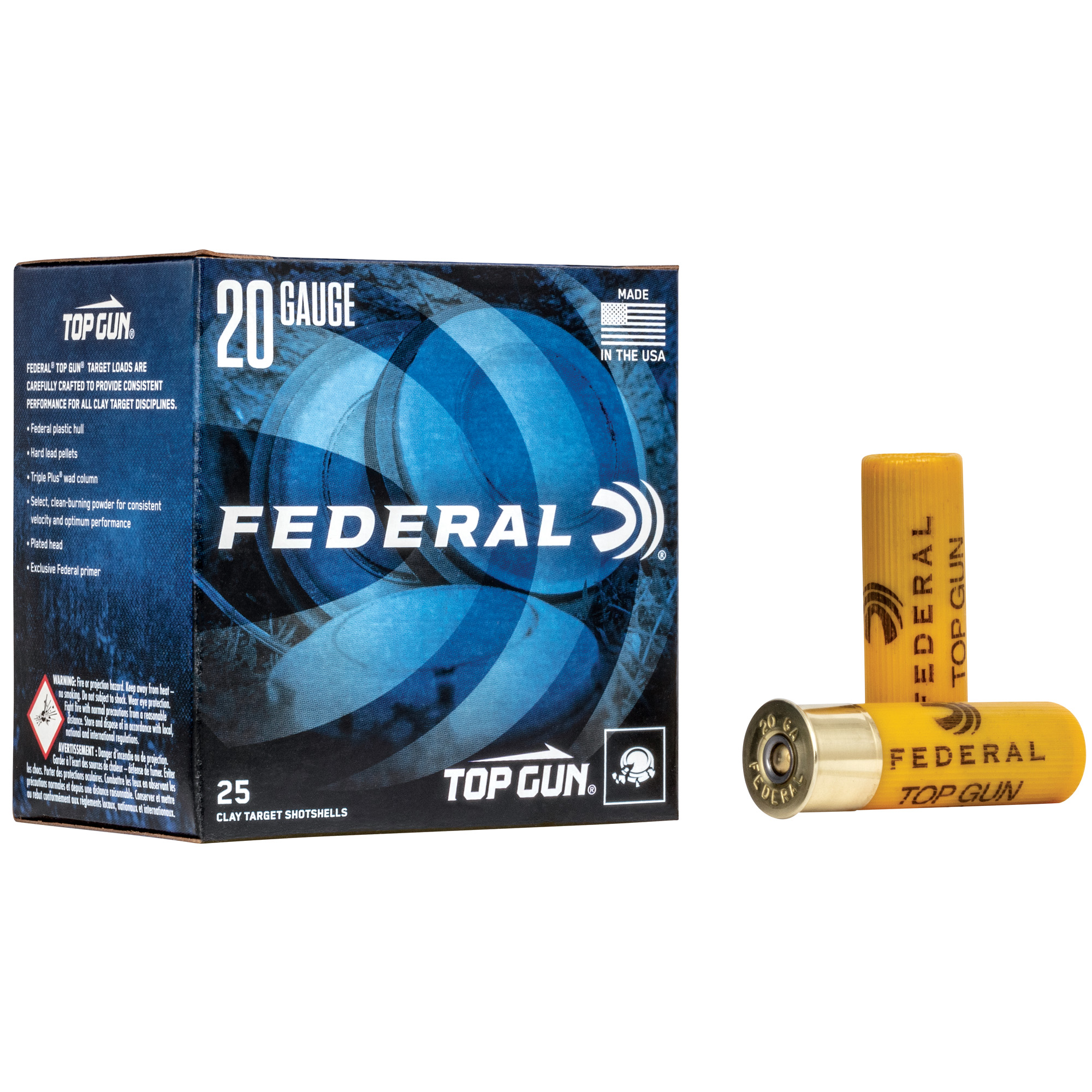 Federal Top Gun 20 Gauge 2.75″ #7.5 25/250 bulk ammo product image