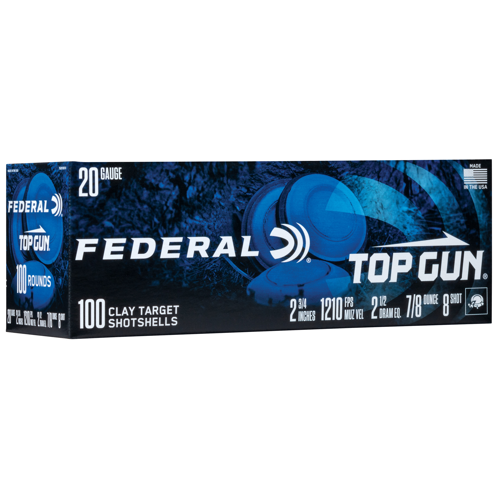 Federal Top Gun 20 Gauge 2.75″ #8 100/200 bulk ammo product image