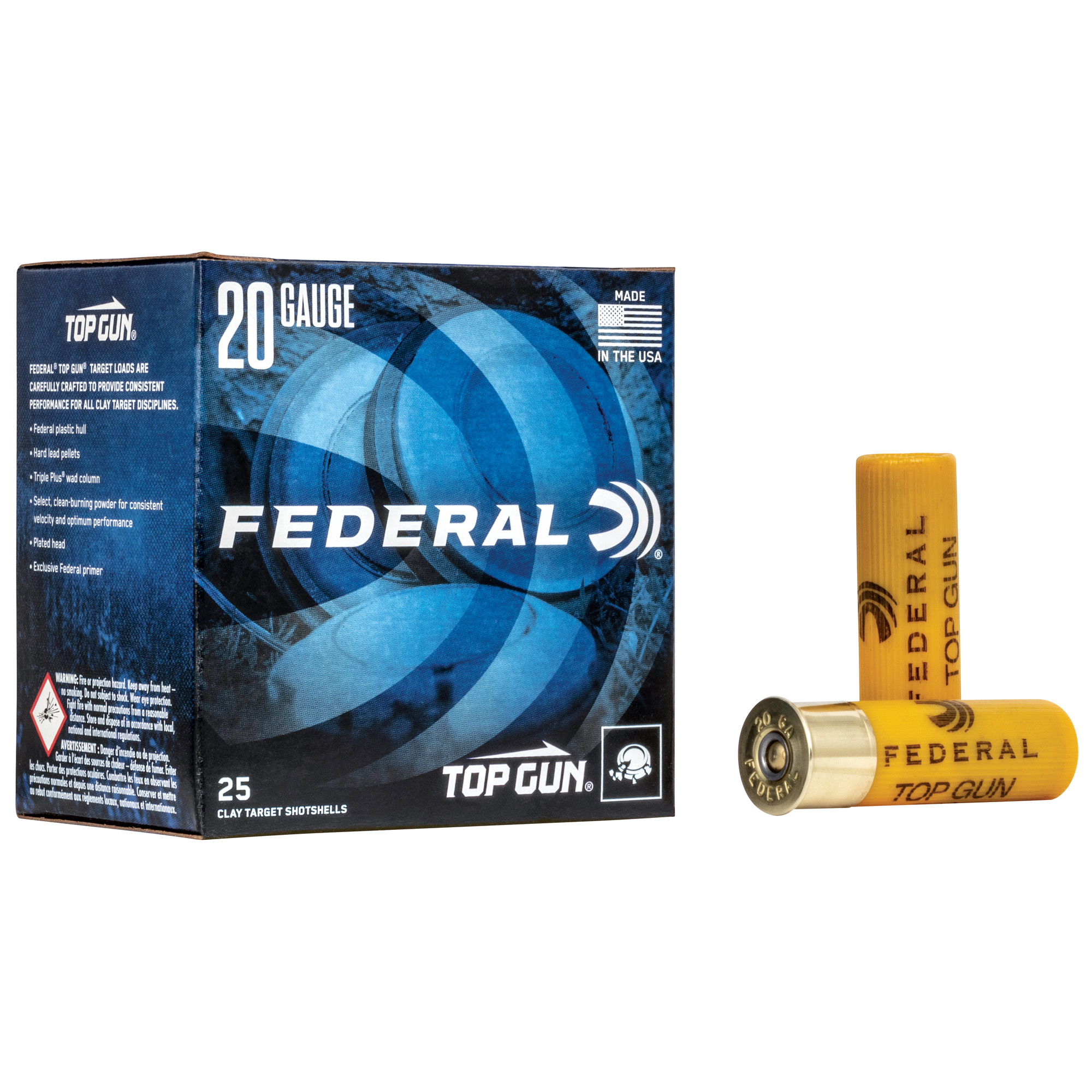 Federal Top Gun 20 Gauge 2.75″ #8 25/250 bulk ammo product image