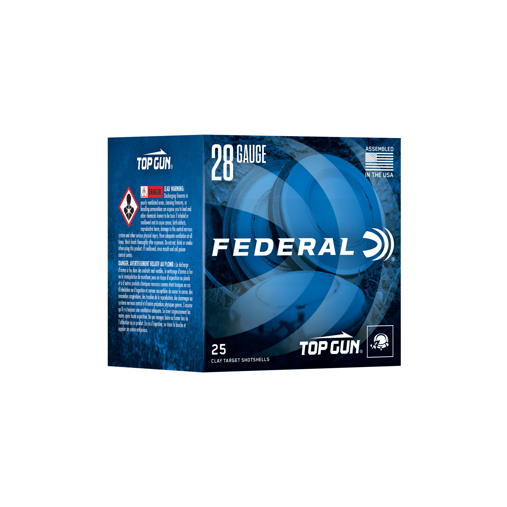 Federal Top Gun 28 Gauge 2.75″ #9 25/250 bulk ammo product image