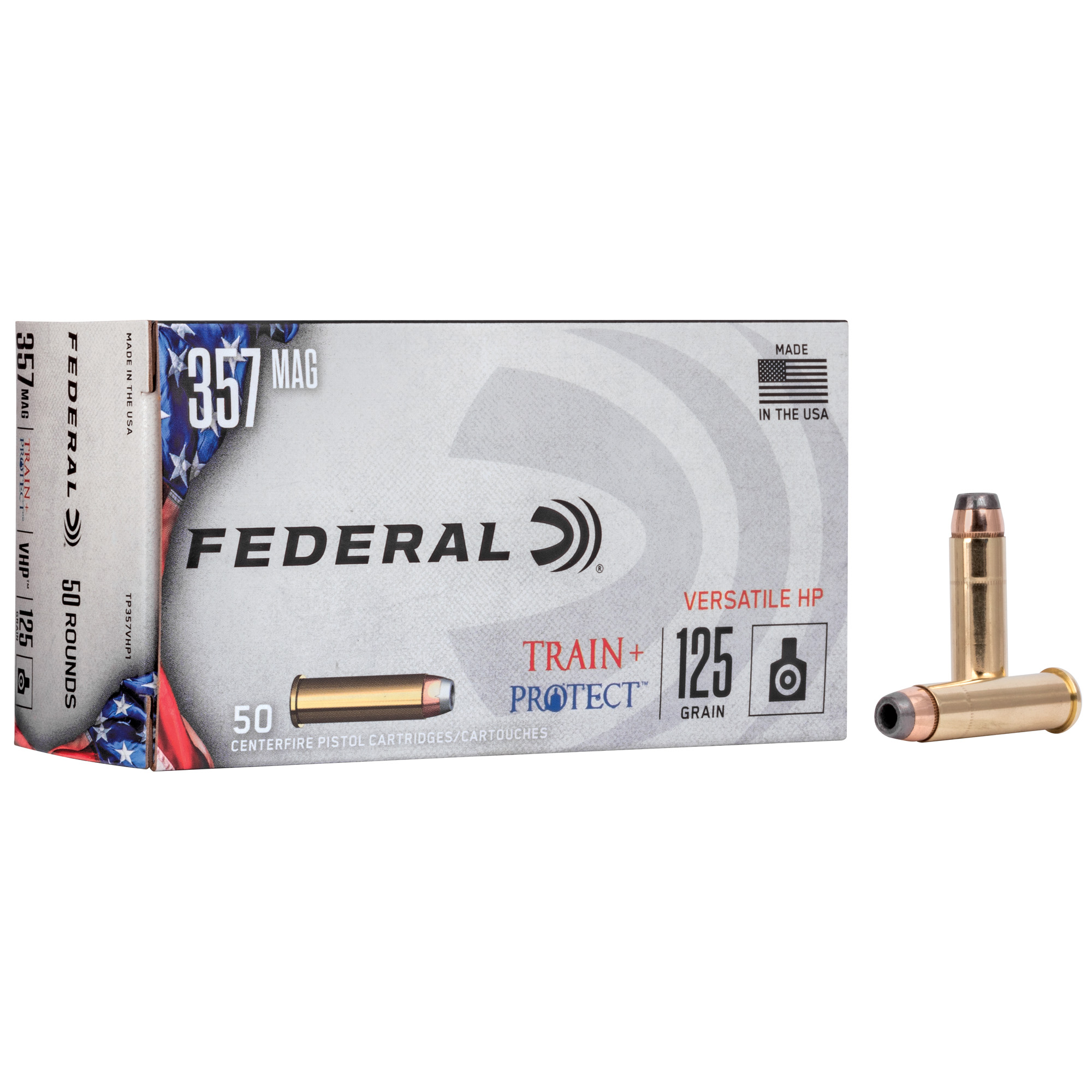 Federal Train/protct 357mag 125 Grain Vhp 50 bulk ammo product image