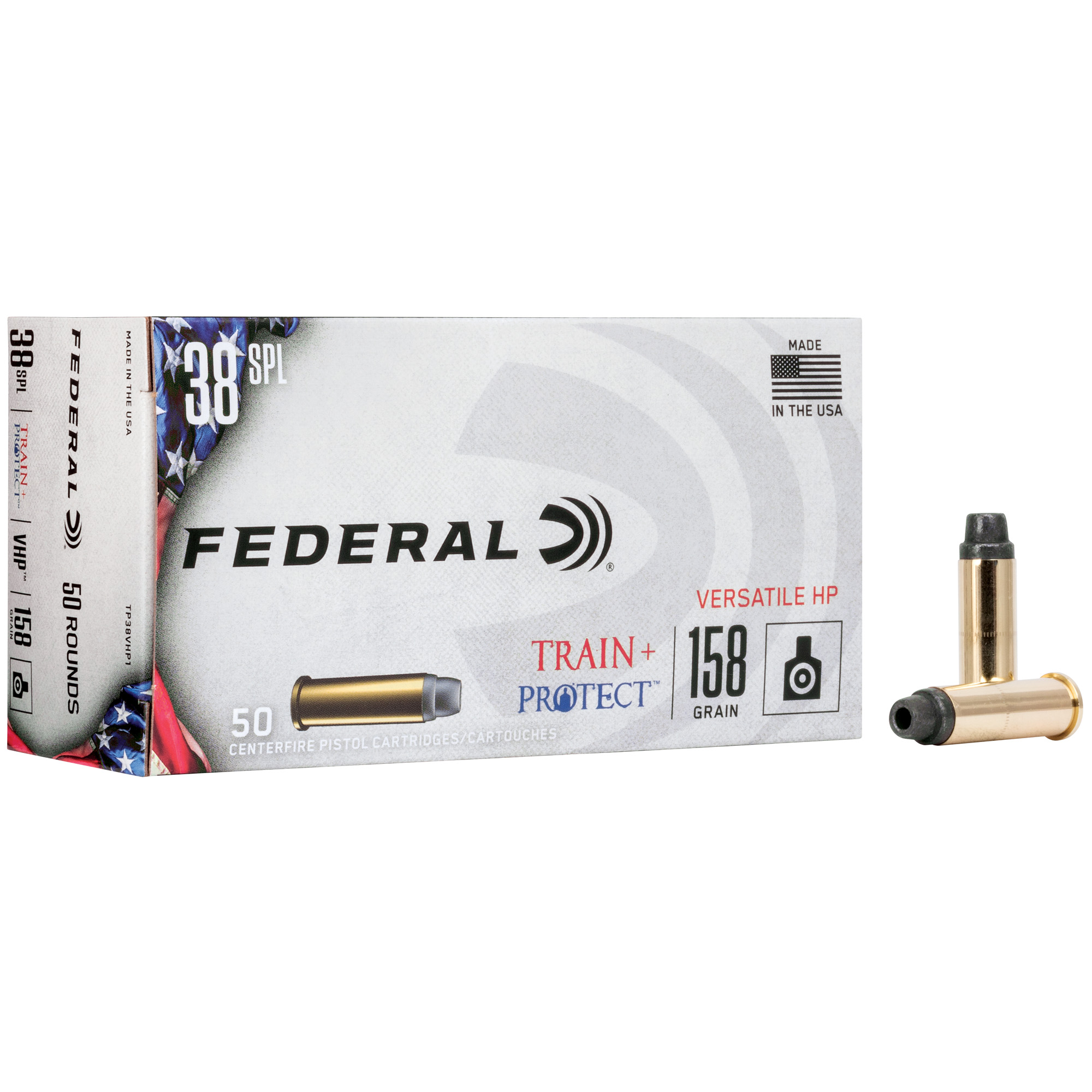 Federal Train/protct 38spl 158 Grain Vhp 50 bulk ammo product image