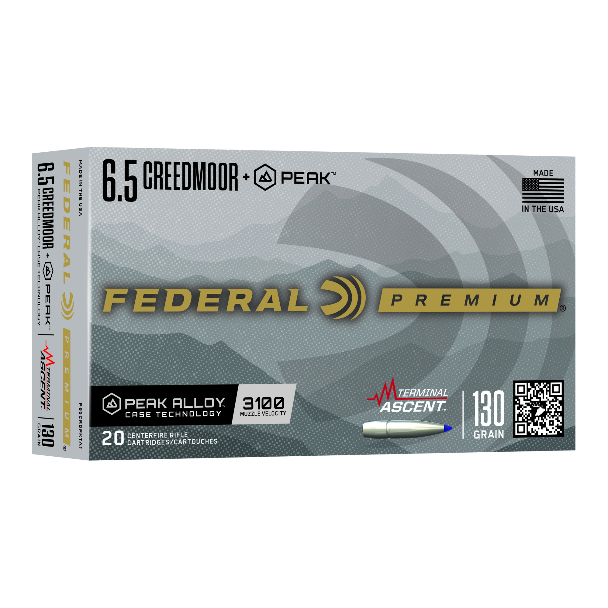 Federal Trm Asnt Peak 6.5cm 130 Grain 20/200 bulk ammo product image