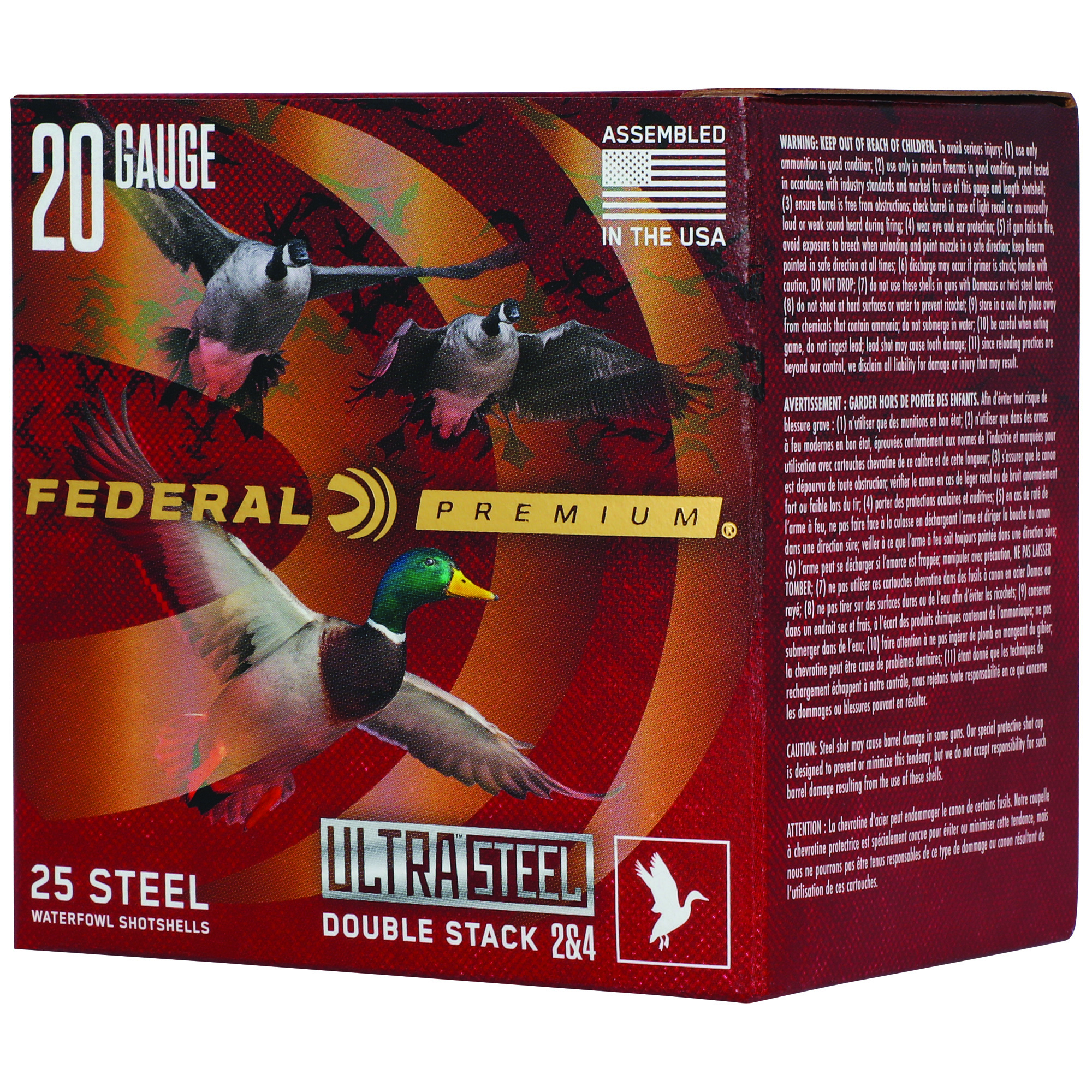 Federal Ult Stl 20 Gauge 3″ 1 oz #2 Shot 25/250 bulk ammo product image
