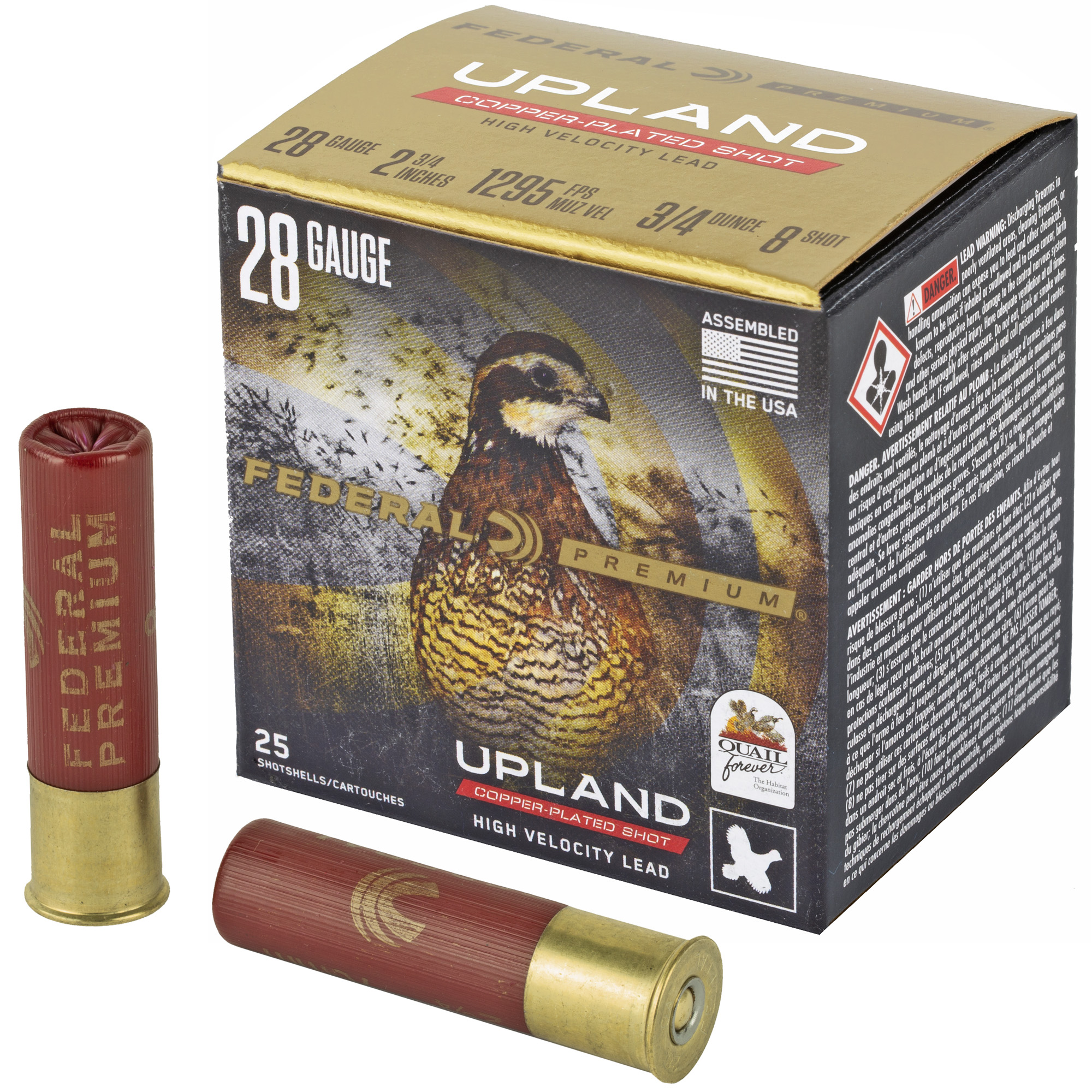 Federal Upland 28 Gauge #8 Shotshell 25/250 bulk ammo product image