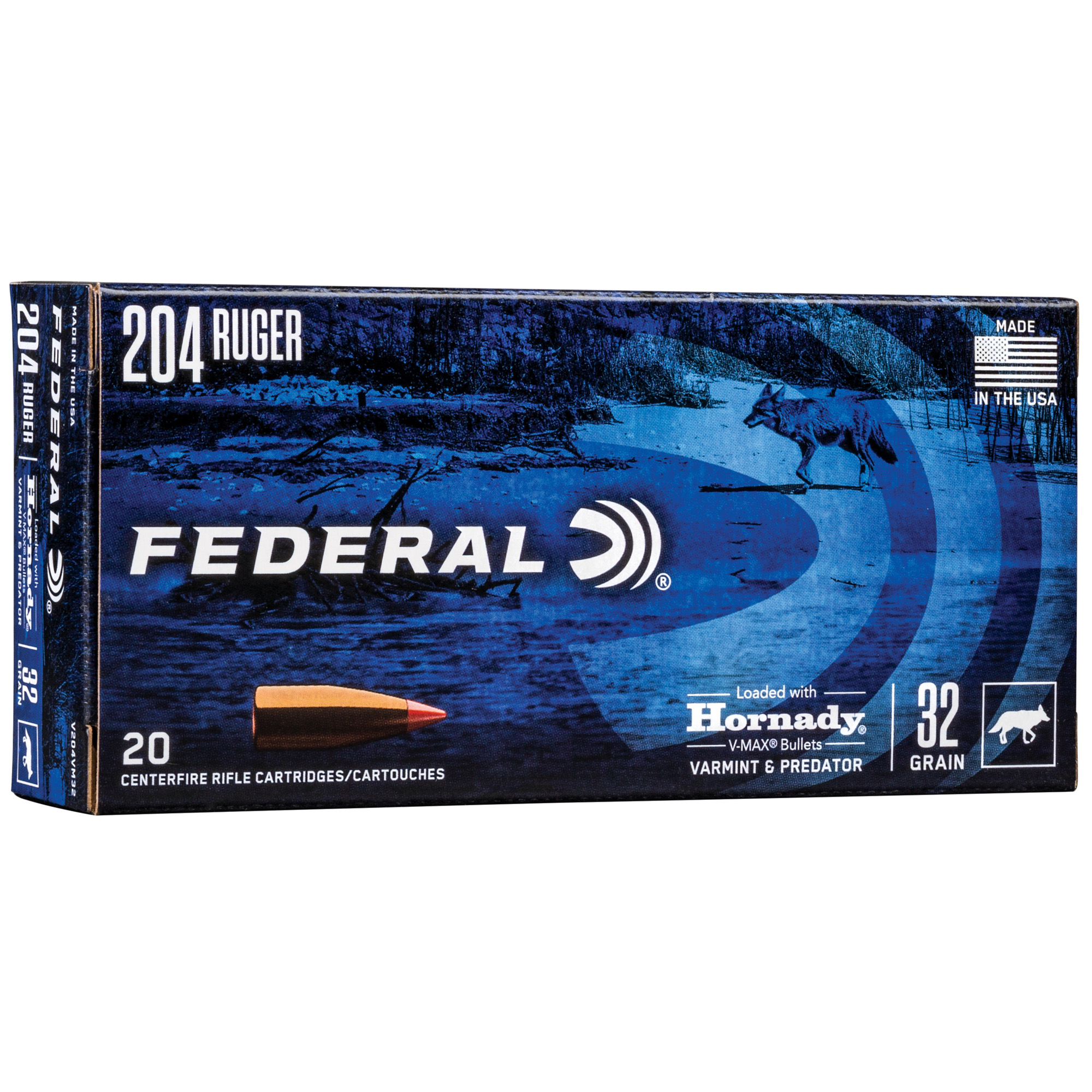 Federal V&p 204rug 32 Grain Hrndy V-MAX 20/2 bulk ammo product image