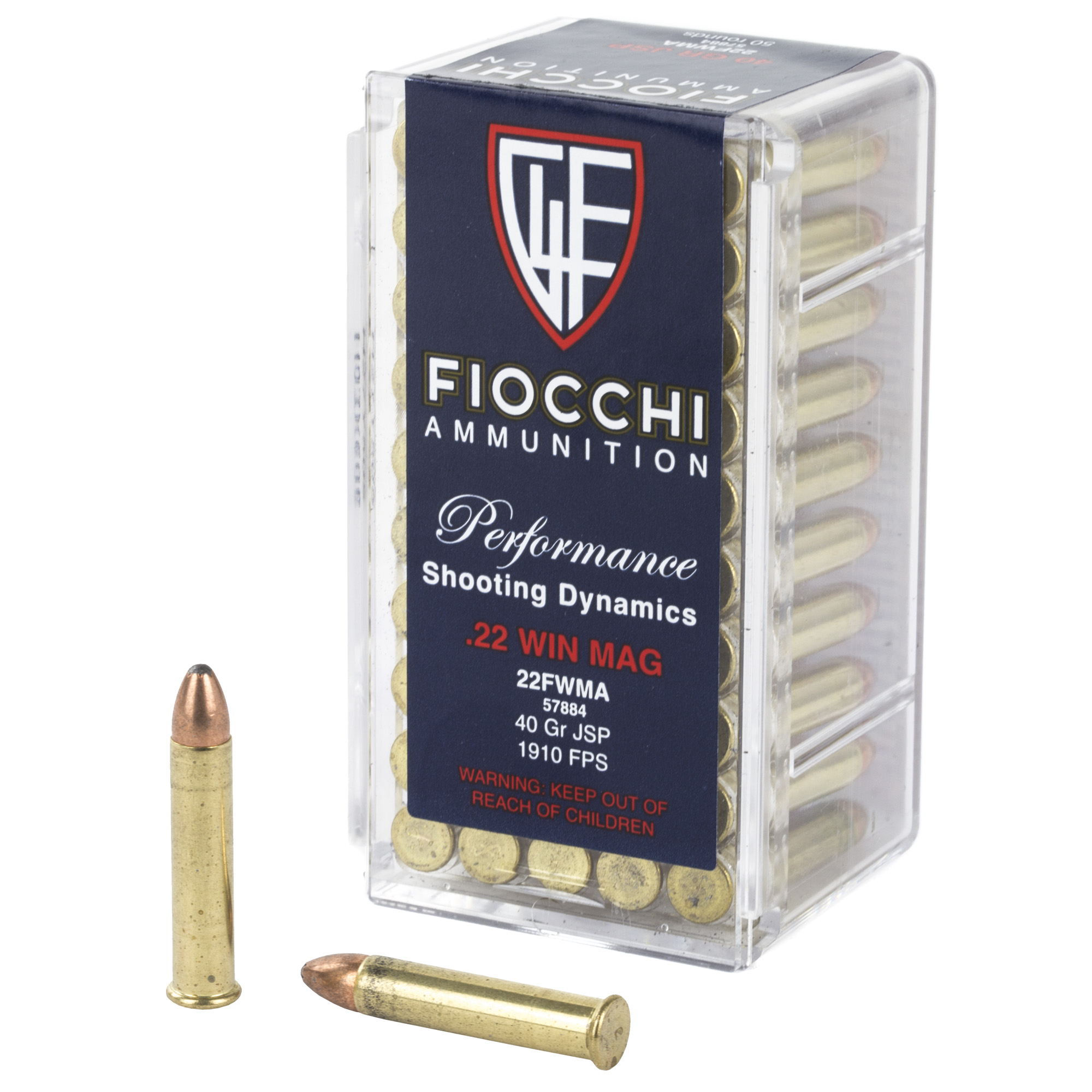 Fiocchi 22 WMR 40 Grain JSP 50/2000 bulk ammo product image
