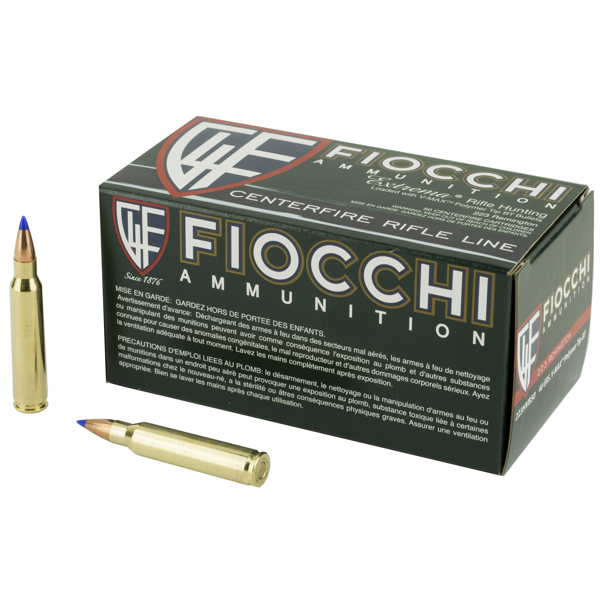 Fiocchi 223rem 40 Grain Vmax 50/1000 bulk ammo product image