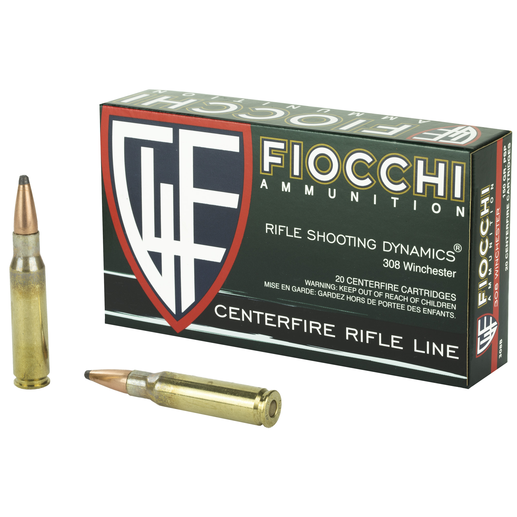 Fiocchi 308win 150 Grain PSP 20/200 bulk ammo product image